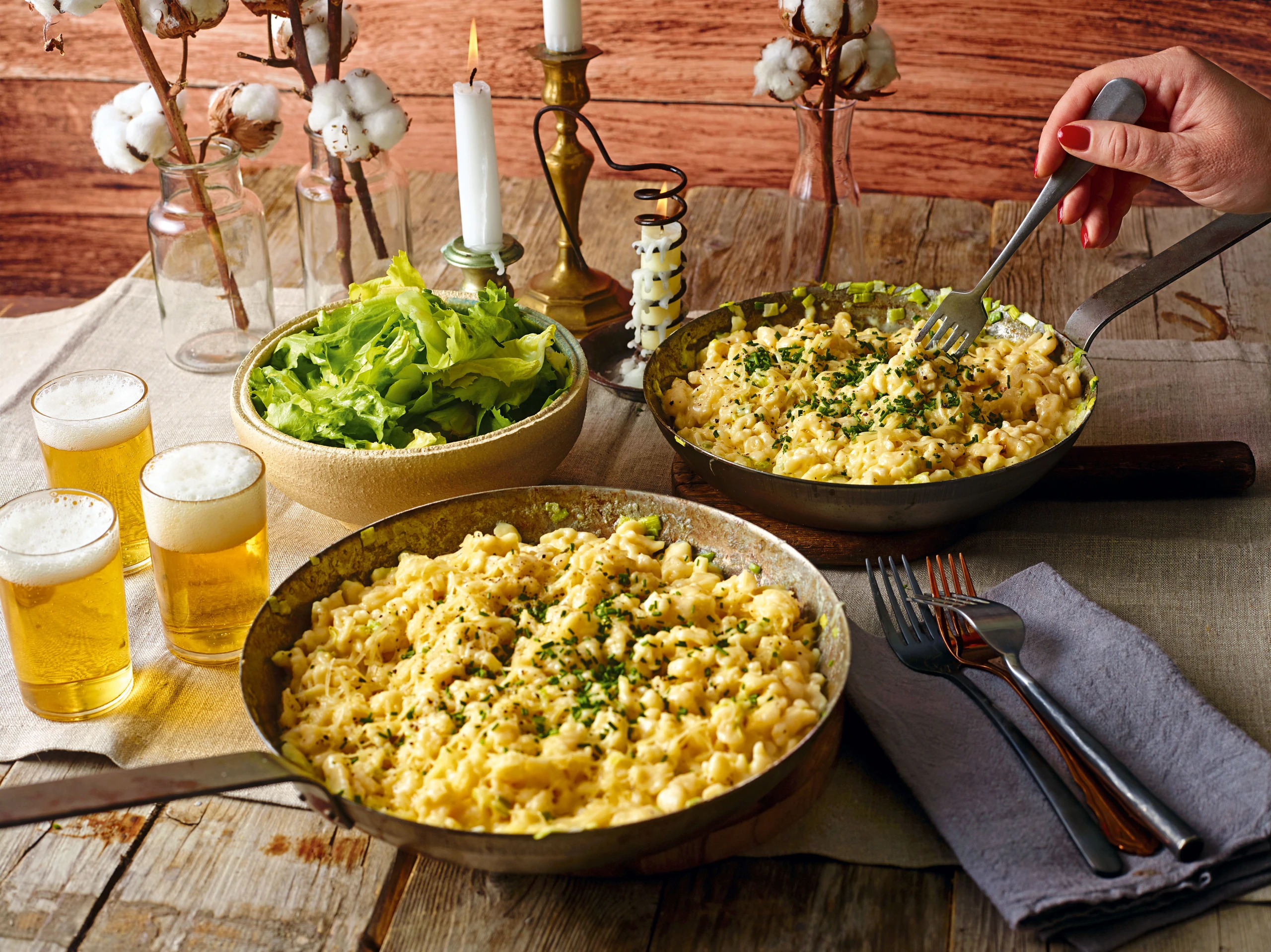 Käsenockerl mit Endiviensalat