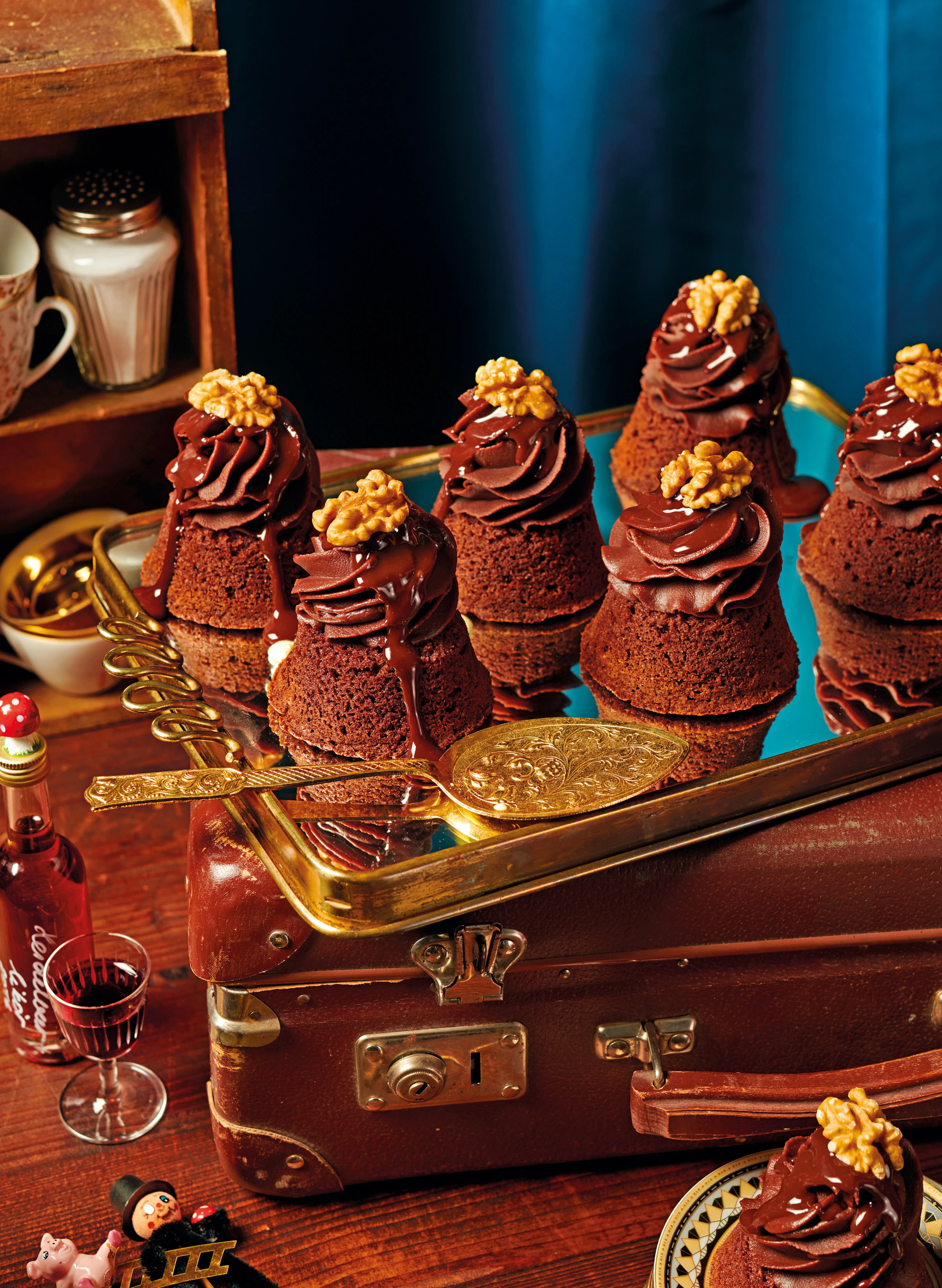 Brownie-Walnuss-Küchlein