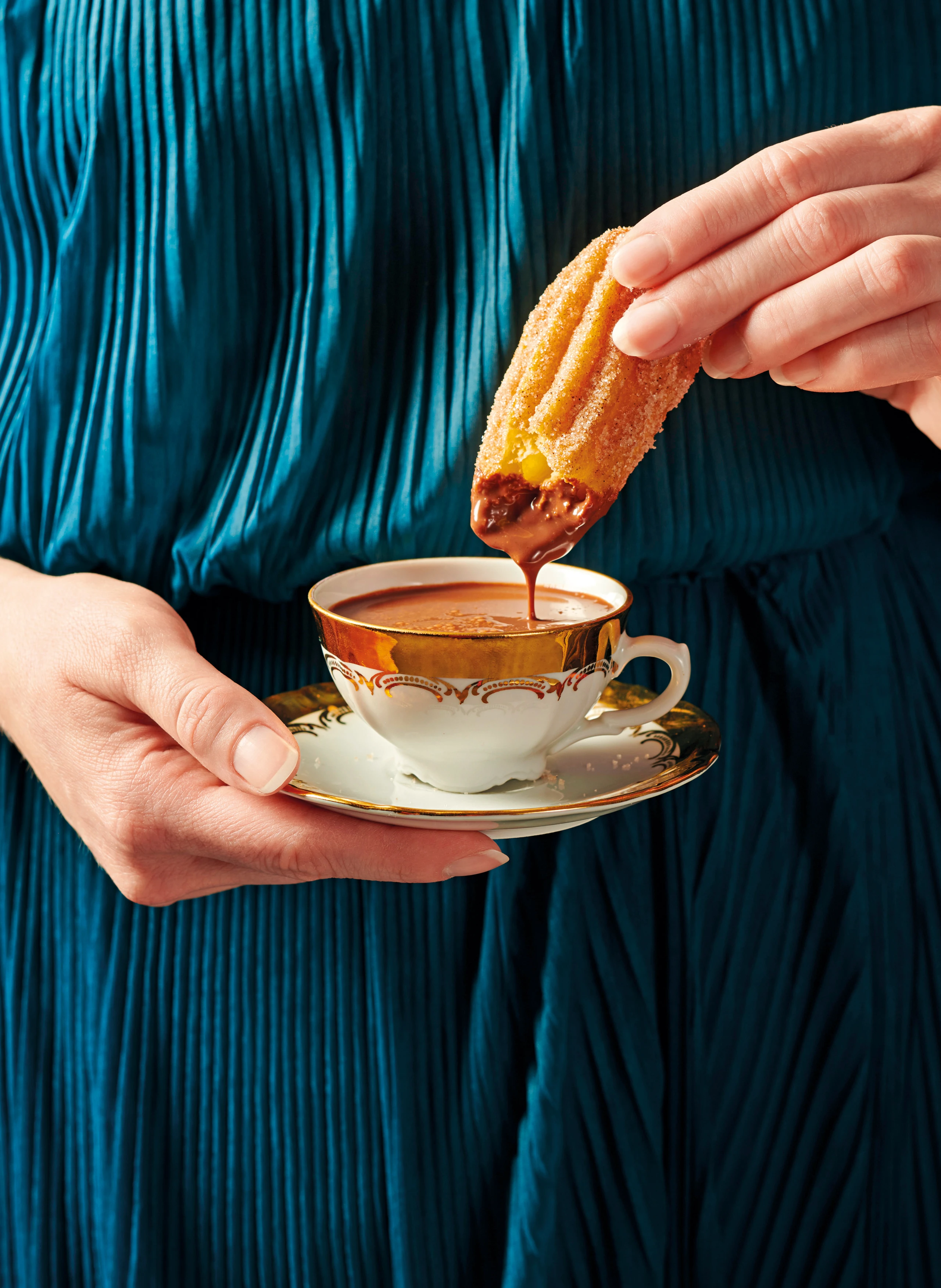 Churros mit heißer Schokolade