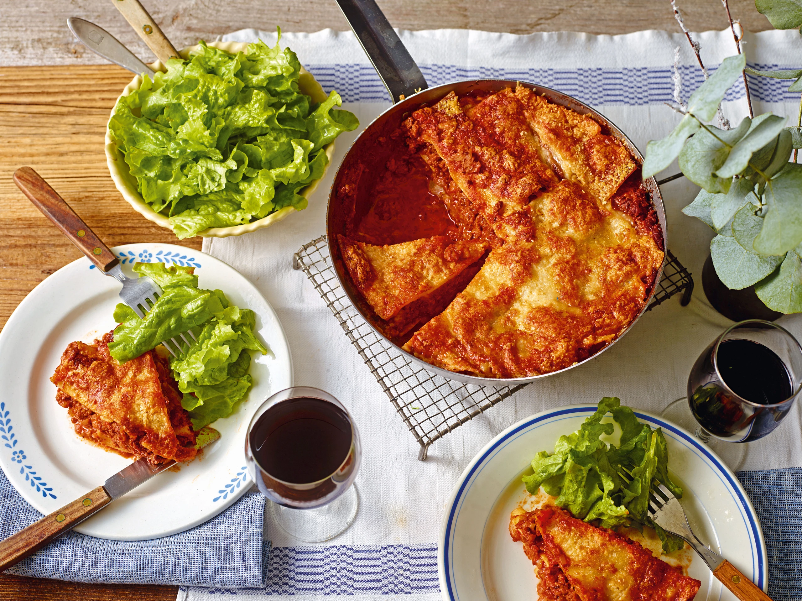 Pfannenlasagne mit Lollo verde
