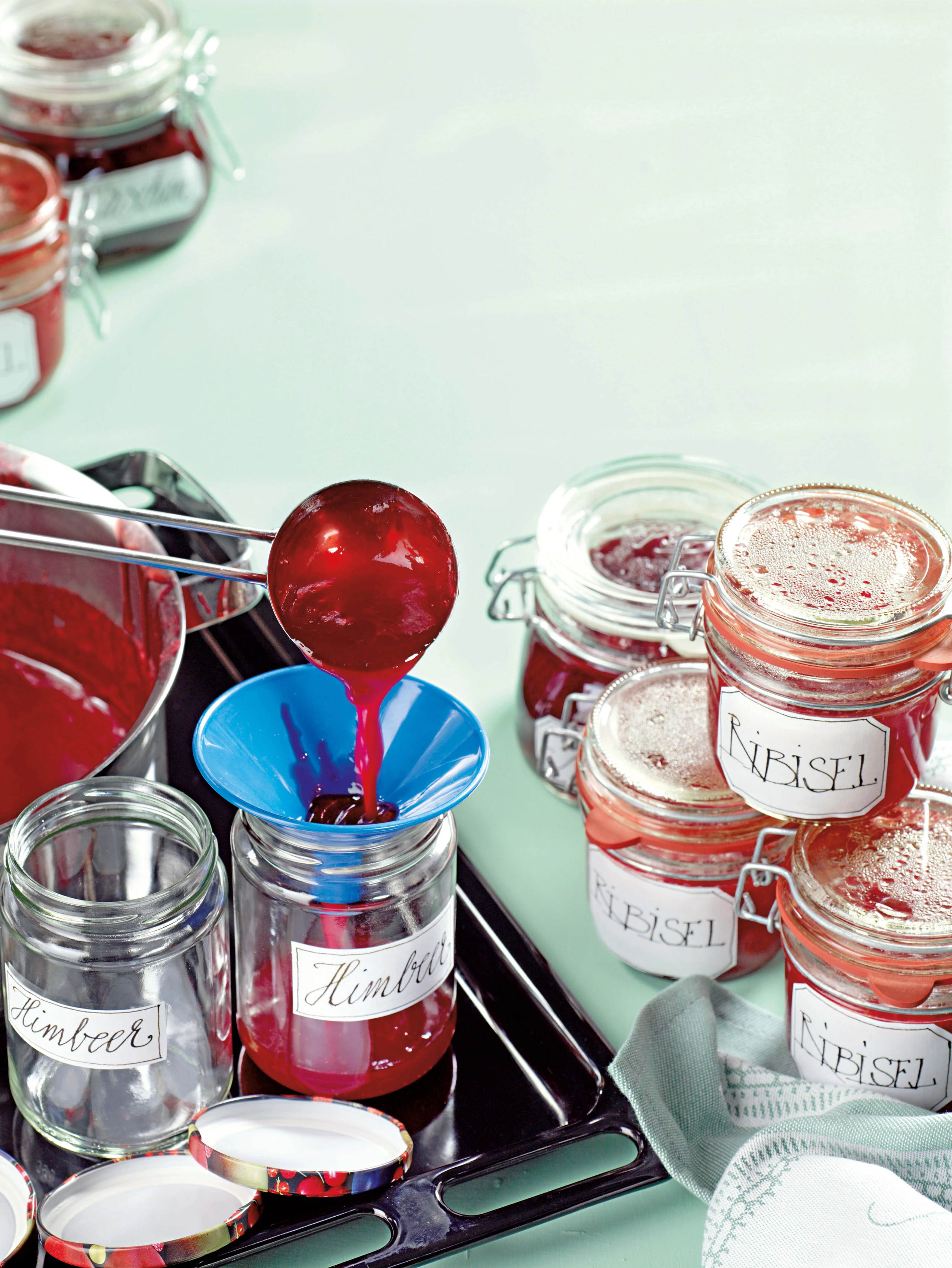 Pfirsich-Himbeermarmelade