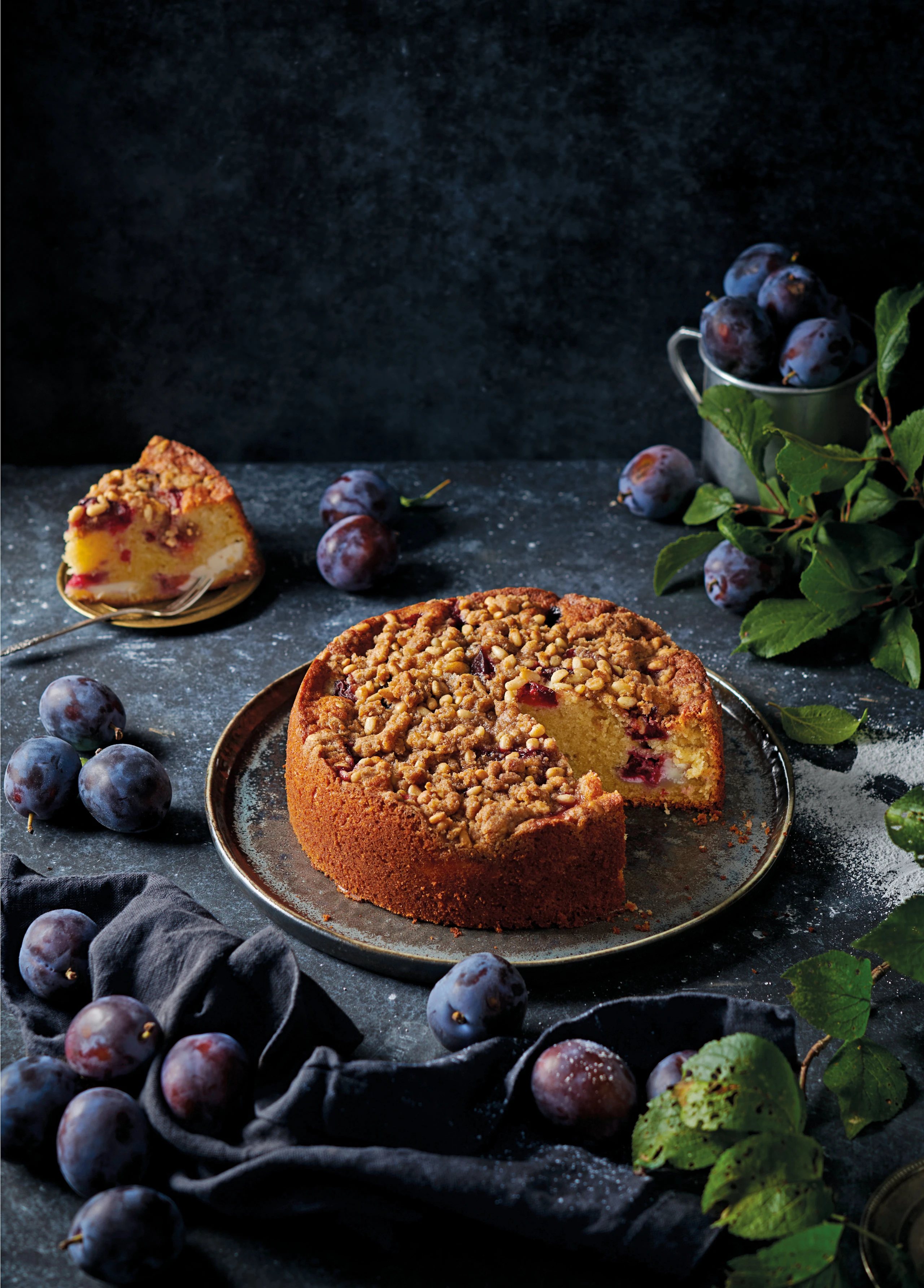 Zwetschken-Ricotta-Kuchen mit Streusel