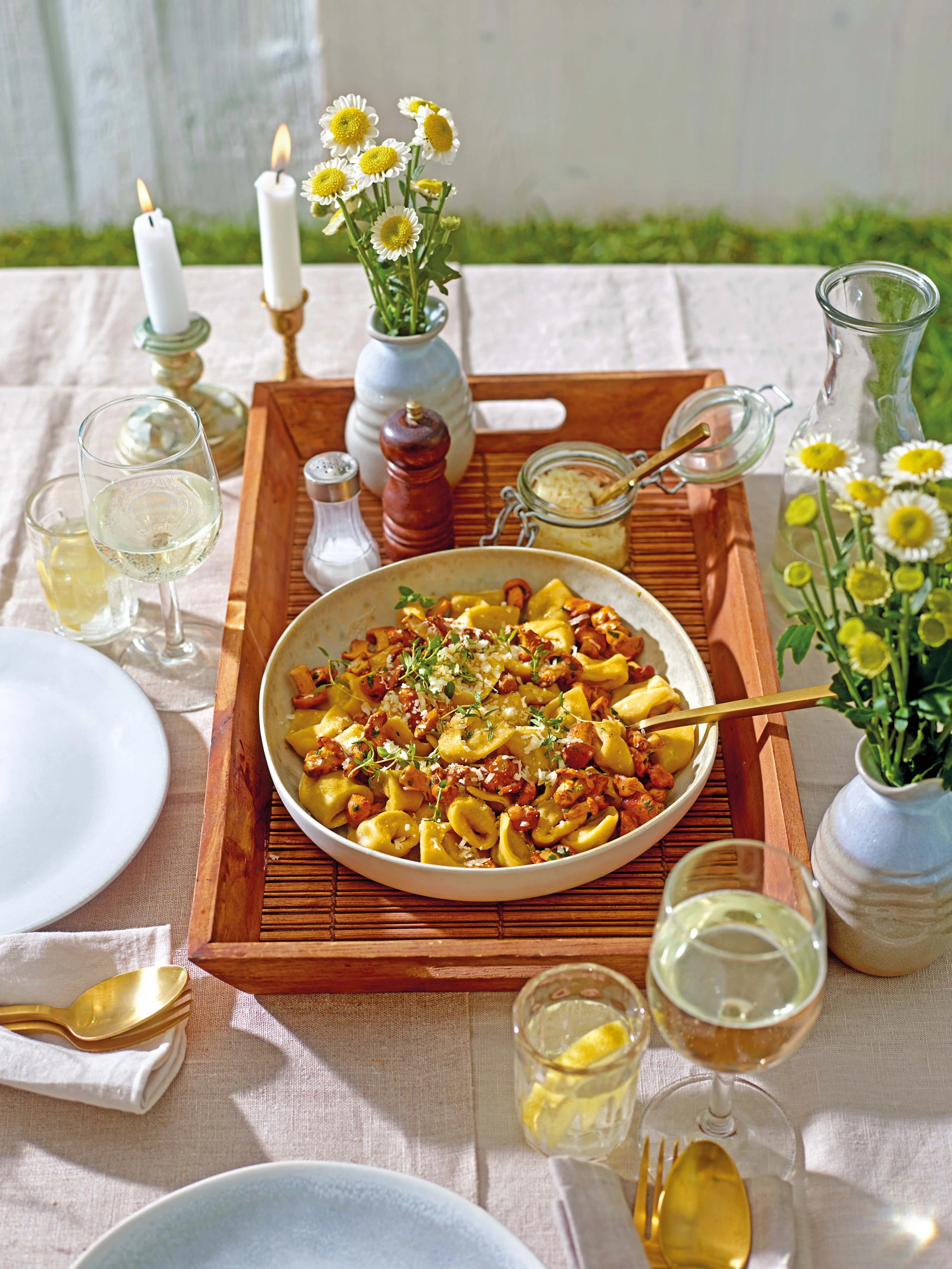 Eierschwammerl-Tortellini mit brauner Butter