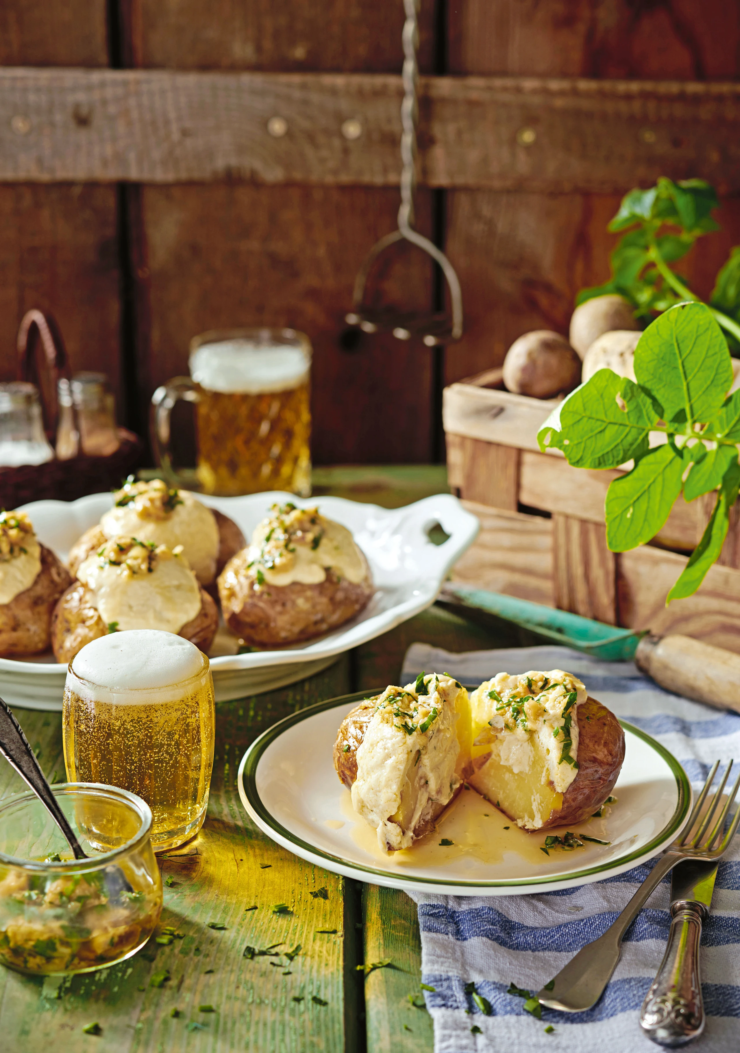 Ofenerdäpfel mit Fetacreme