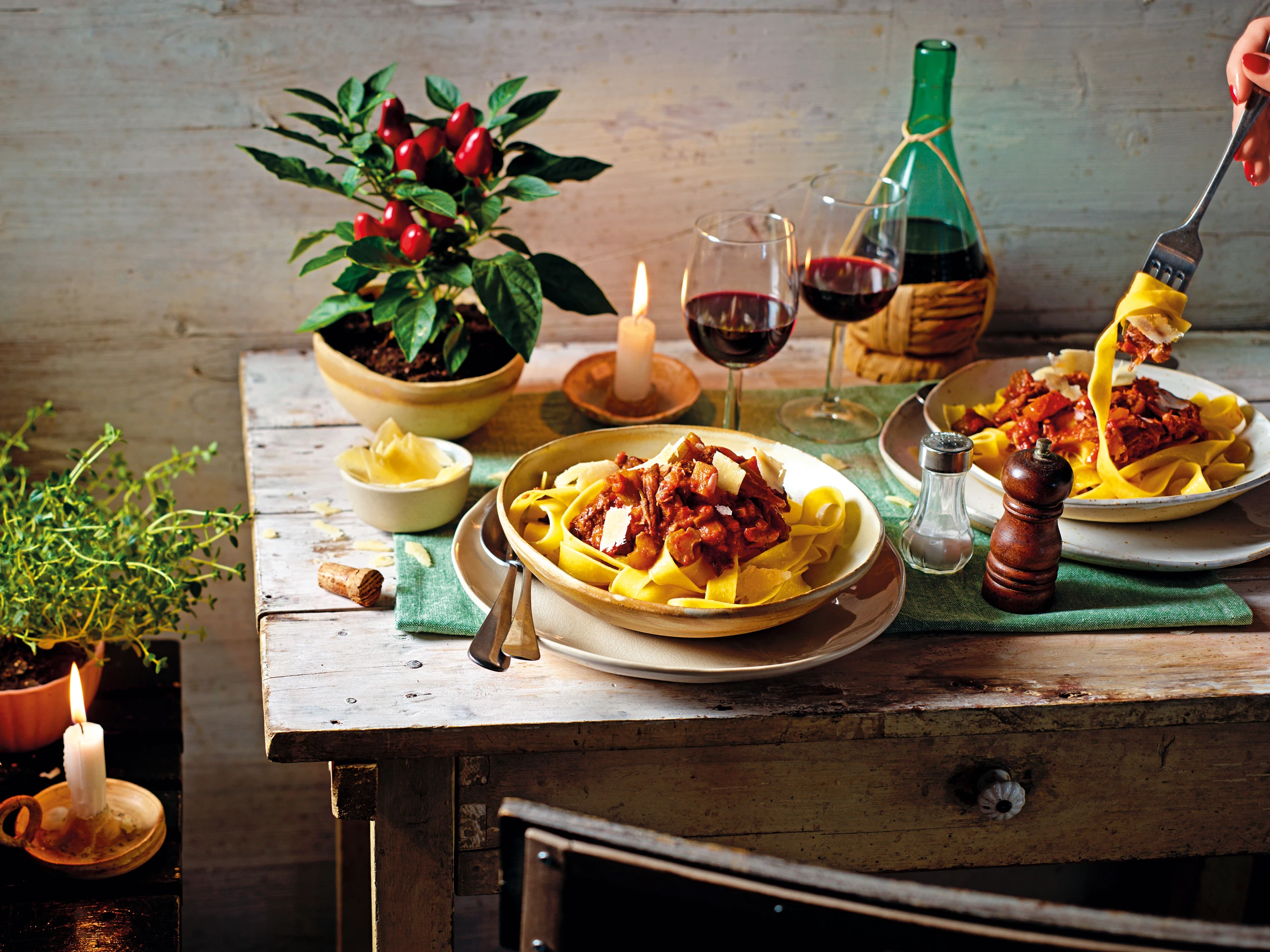 Pappardelle mit Beinfleisch-Ragù