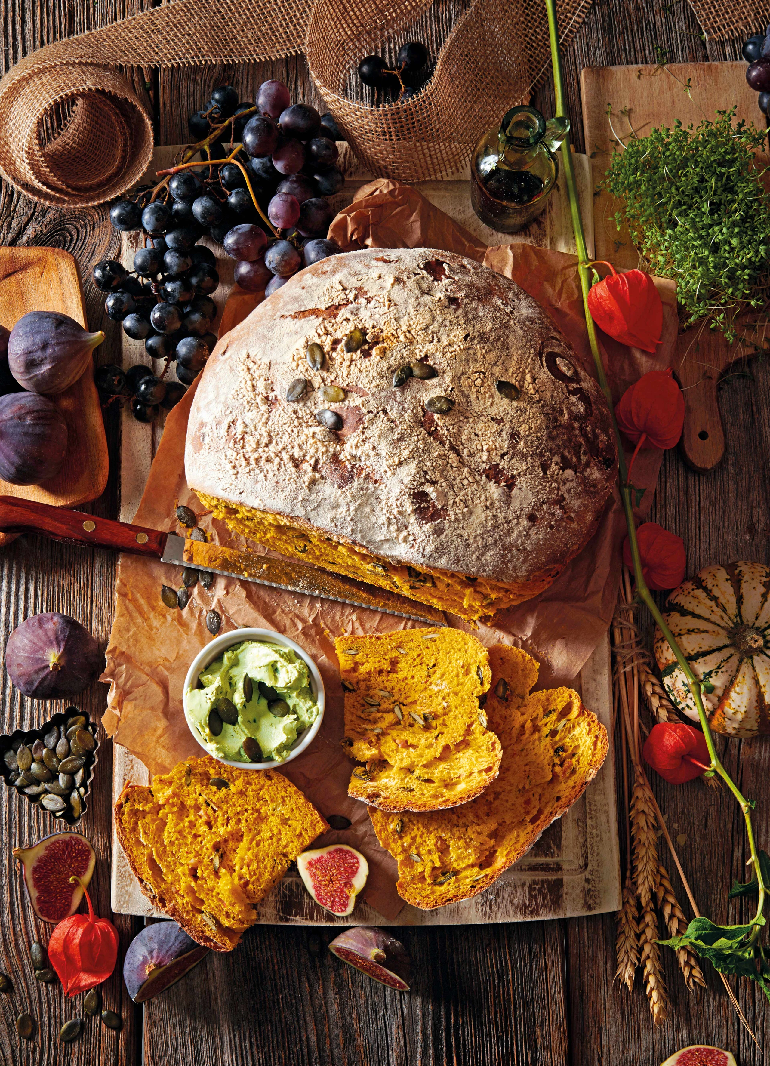 Kürbis-Rosmarin-Brot