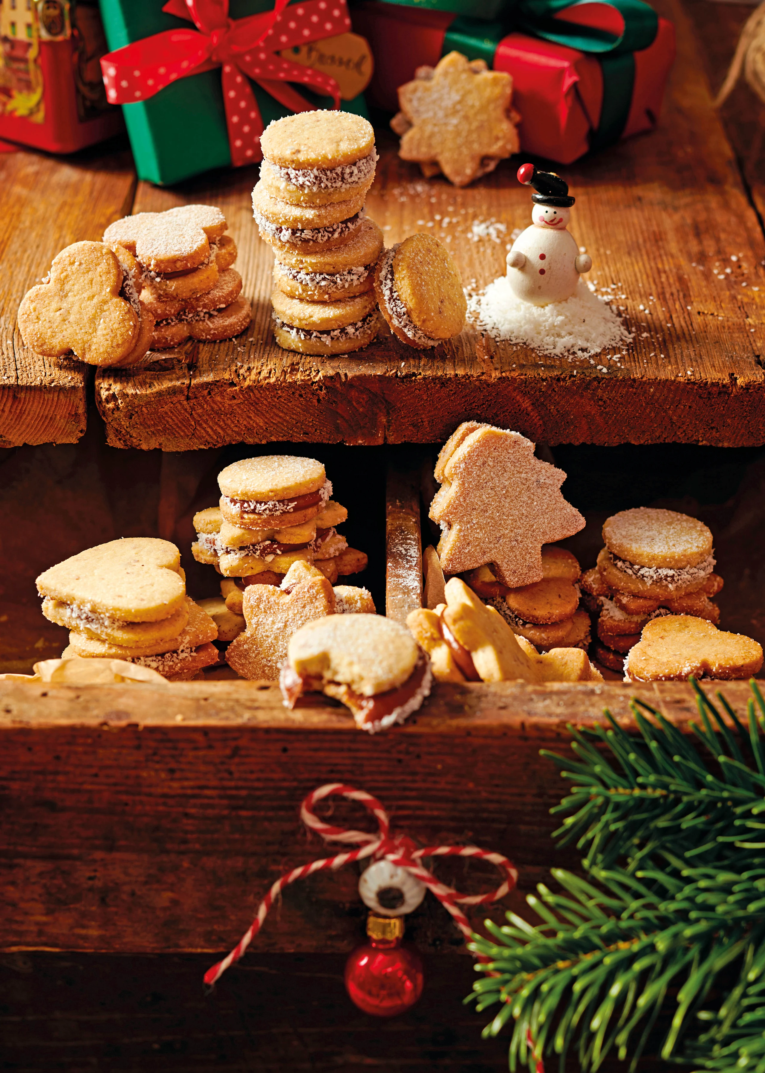 Kekse mit Karamell-Schokocreme