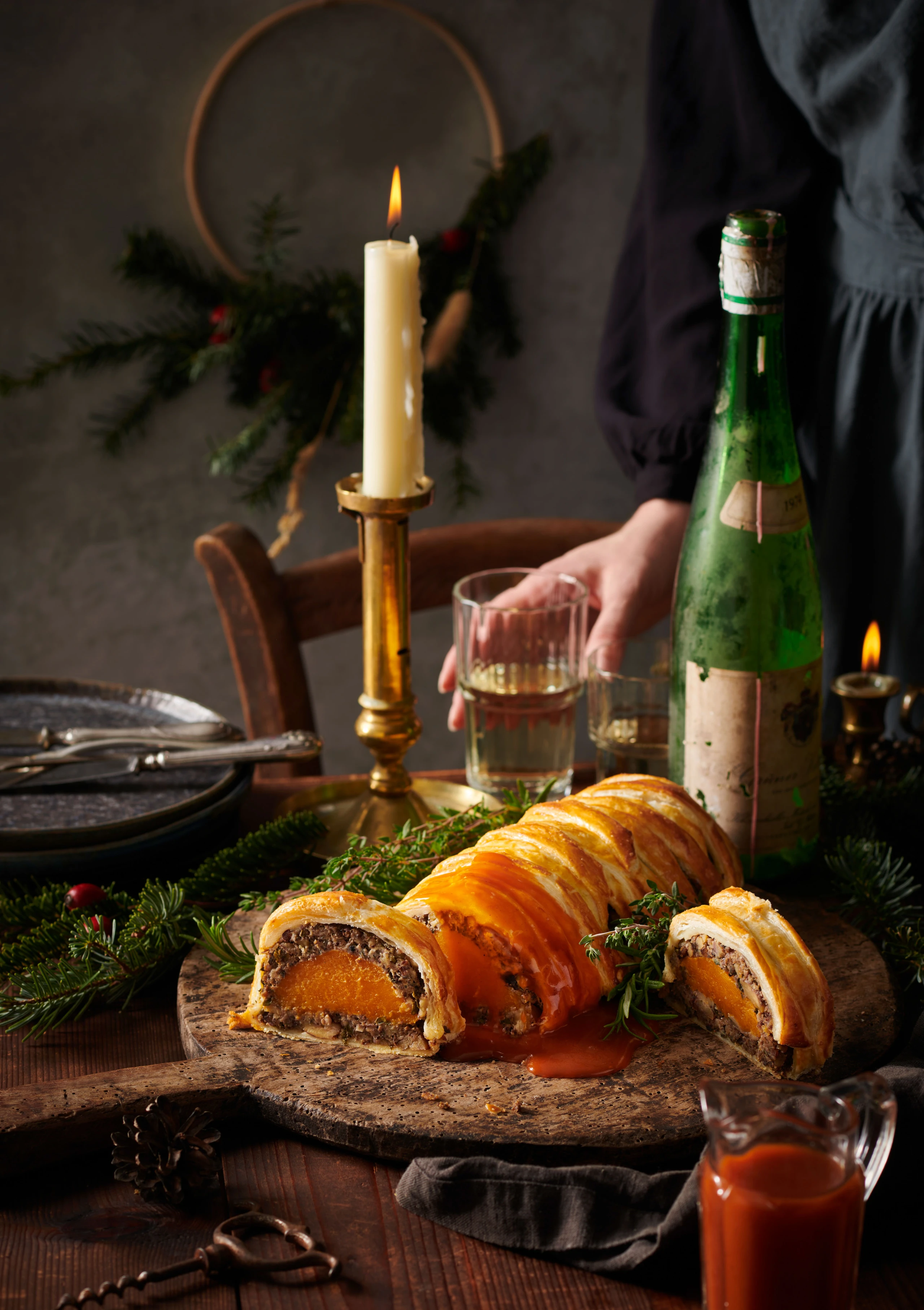 Wellington mit Butternusskürbis