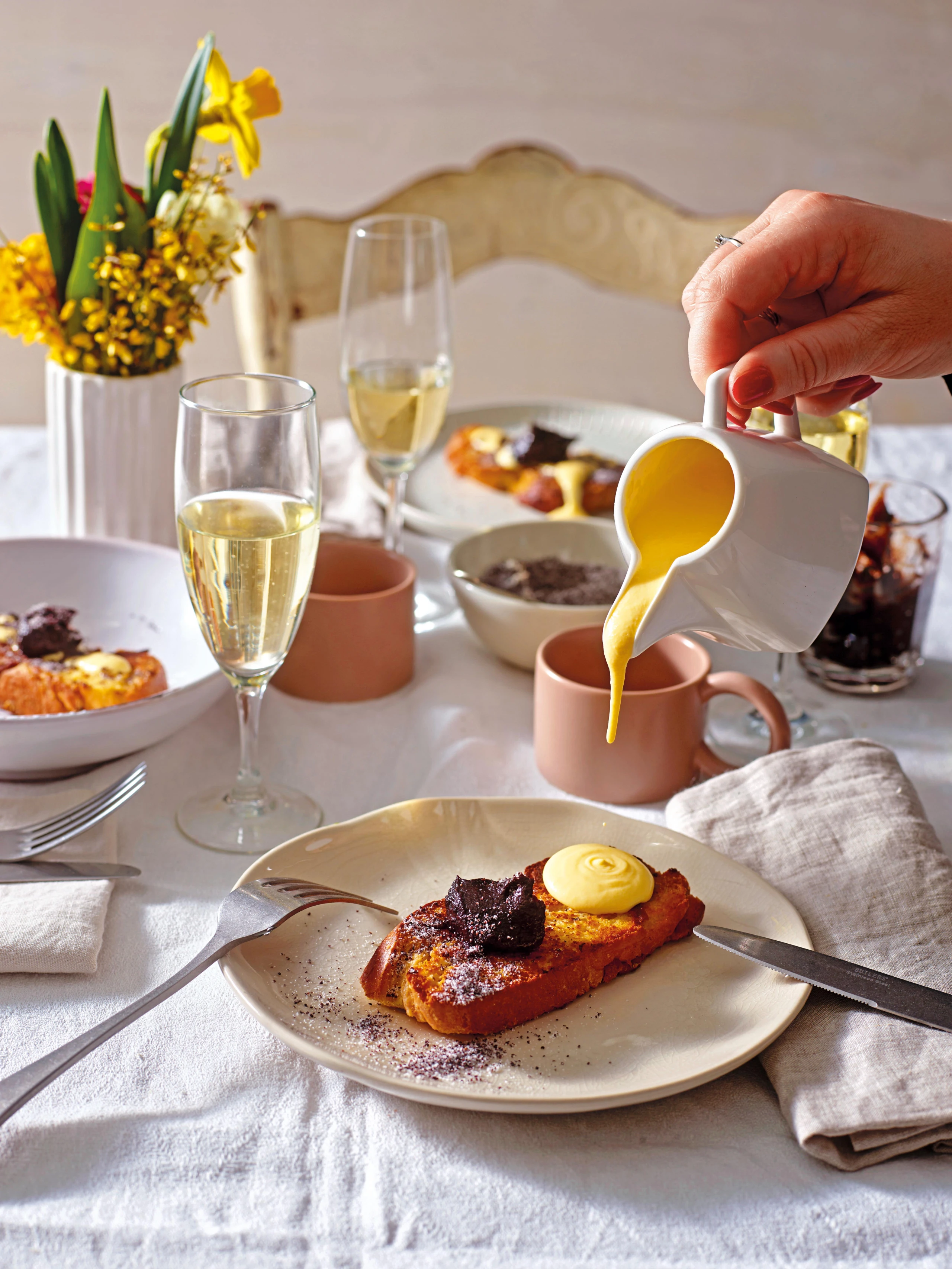 Arme Ritter mit Vanillesauce