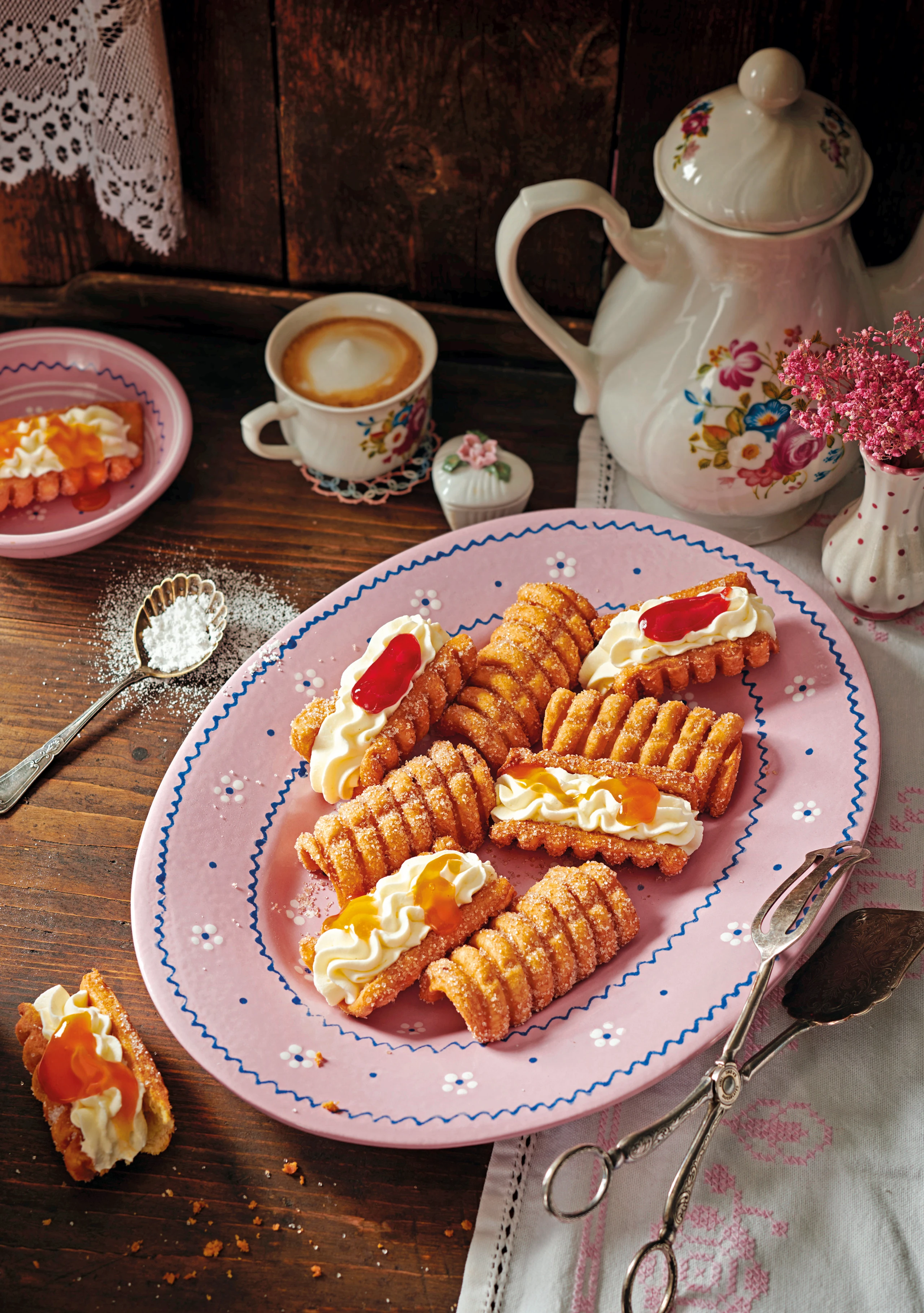 Gefüllte Spagat-Krapfen