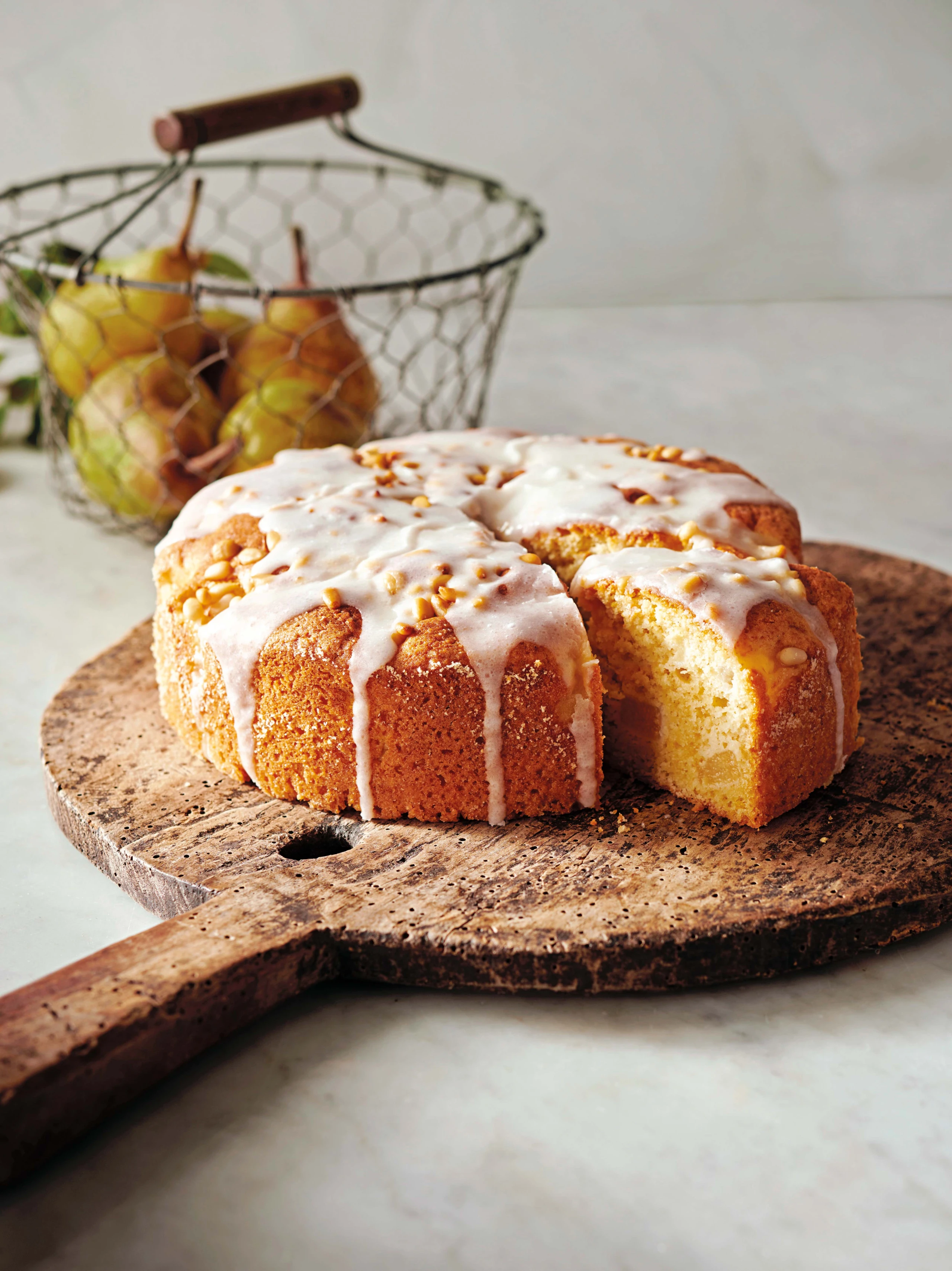 Birnen-Pignolikuchen