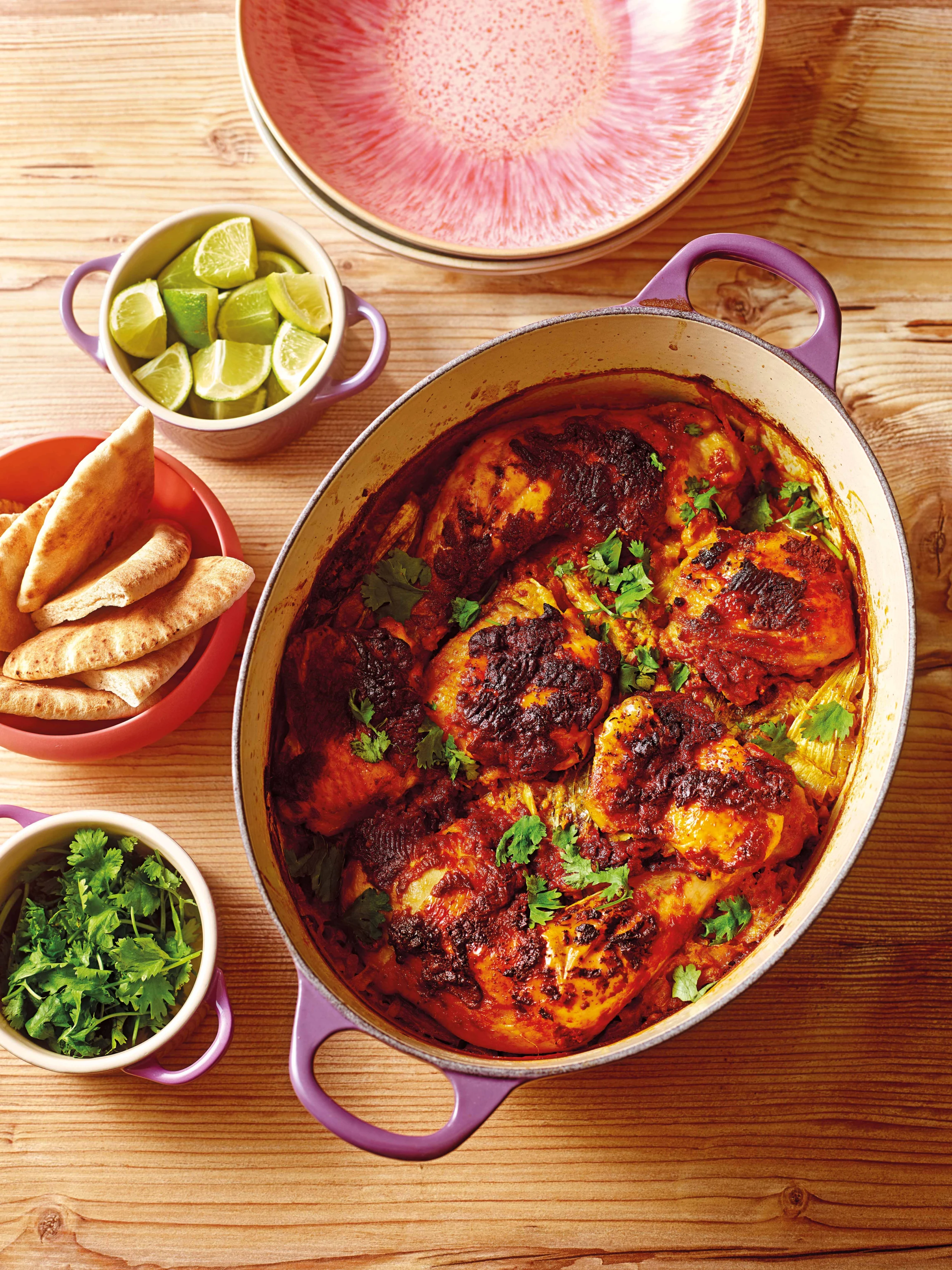 Asiatisches Curryhuhn mit roten Linsen