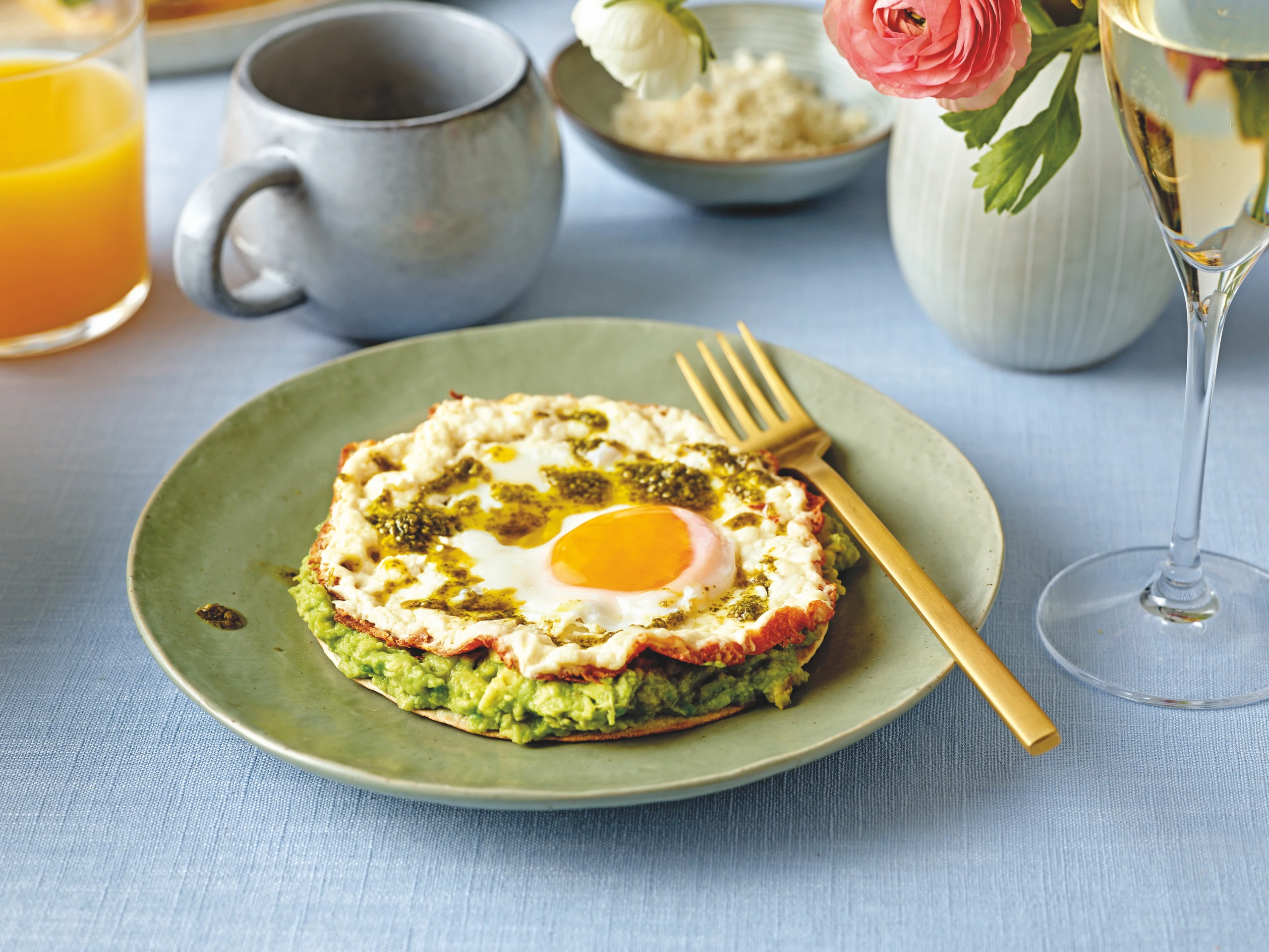 Gebratene Feta-Pesto-Eier