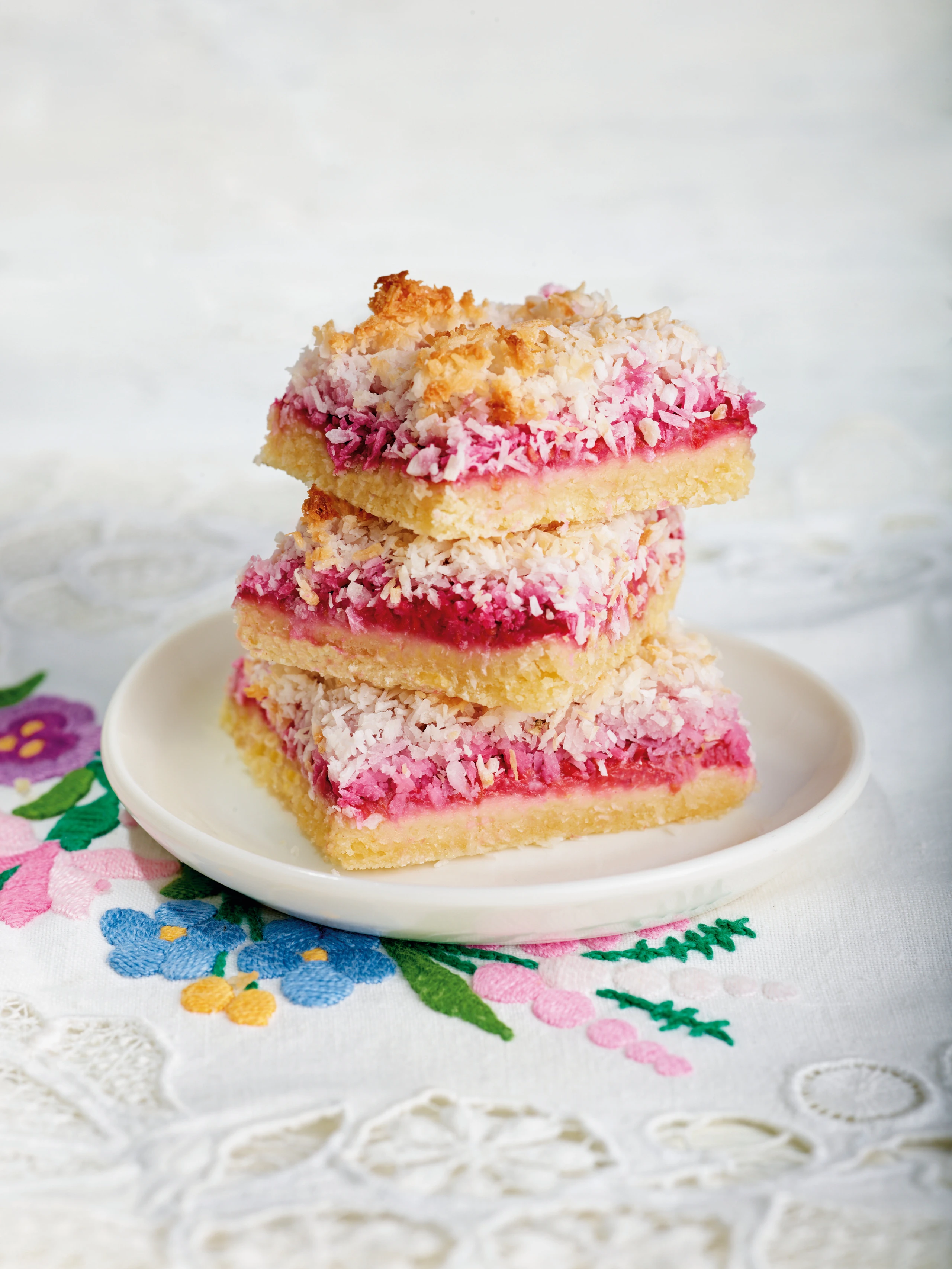 Himbeerschnitte mit Kokosbaiser