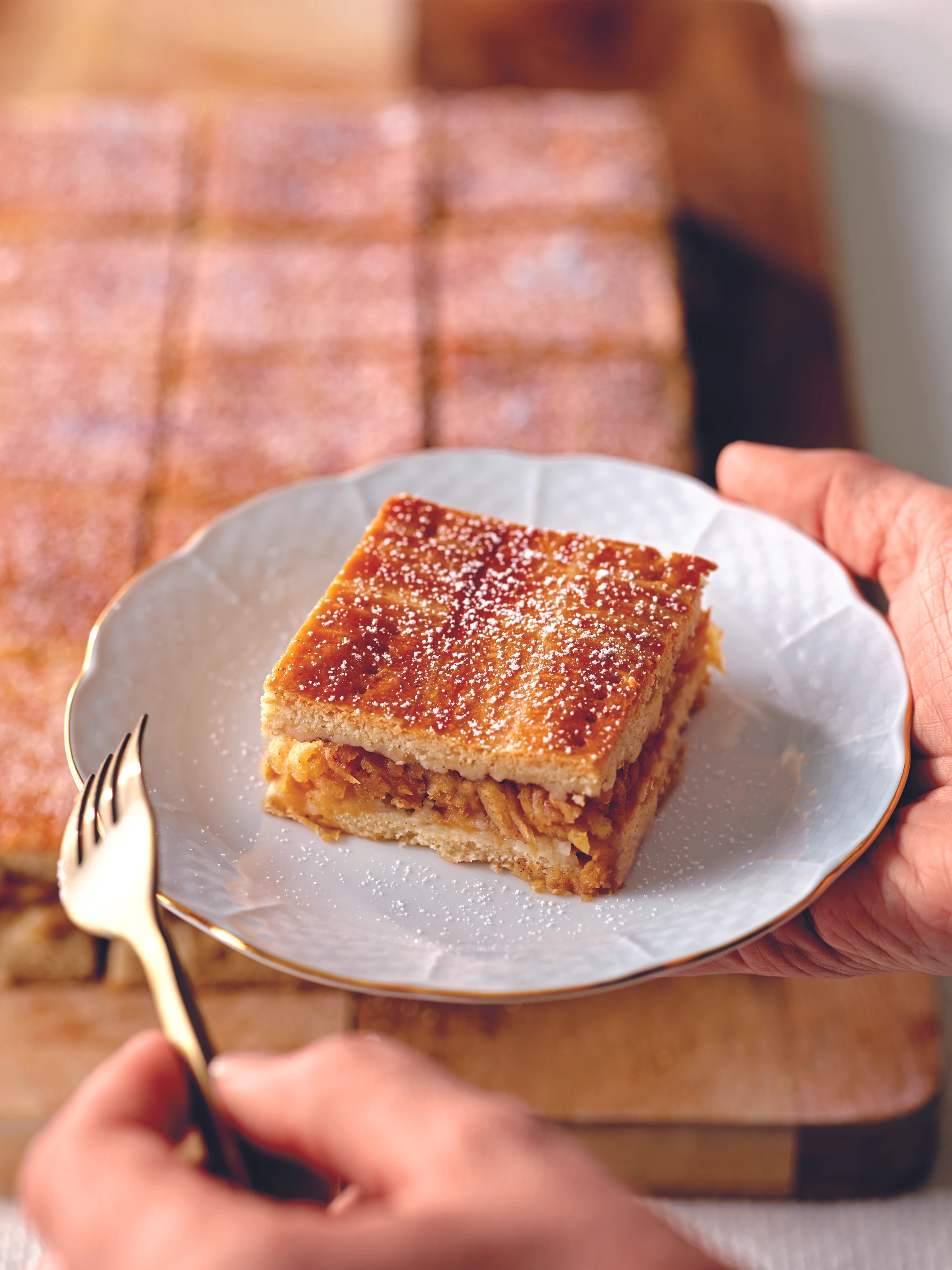 Gedeckter Dinkel-Apfelkuchen