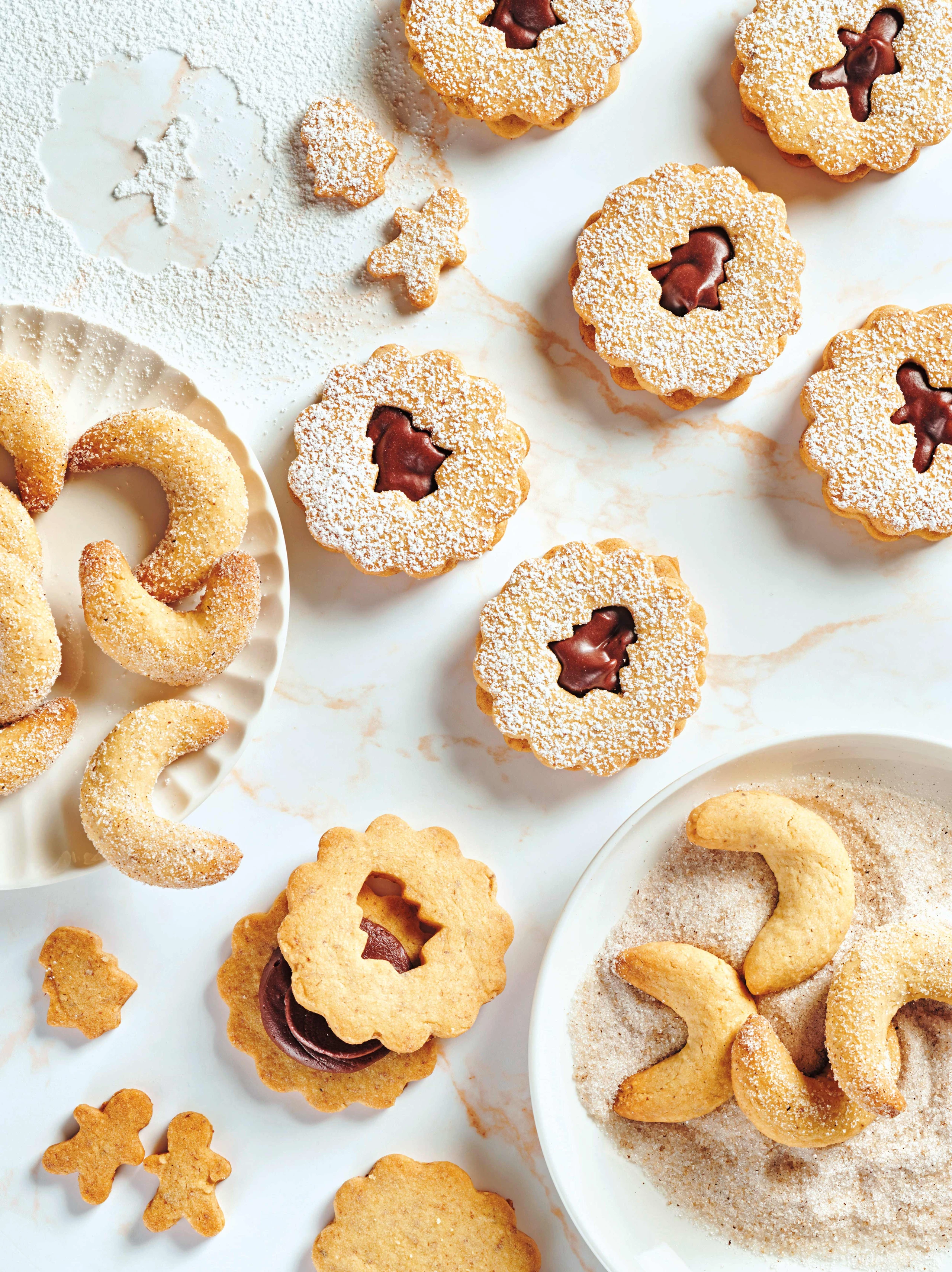 Linzer Augen mit Zimt & Schoko-Ganache