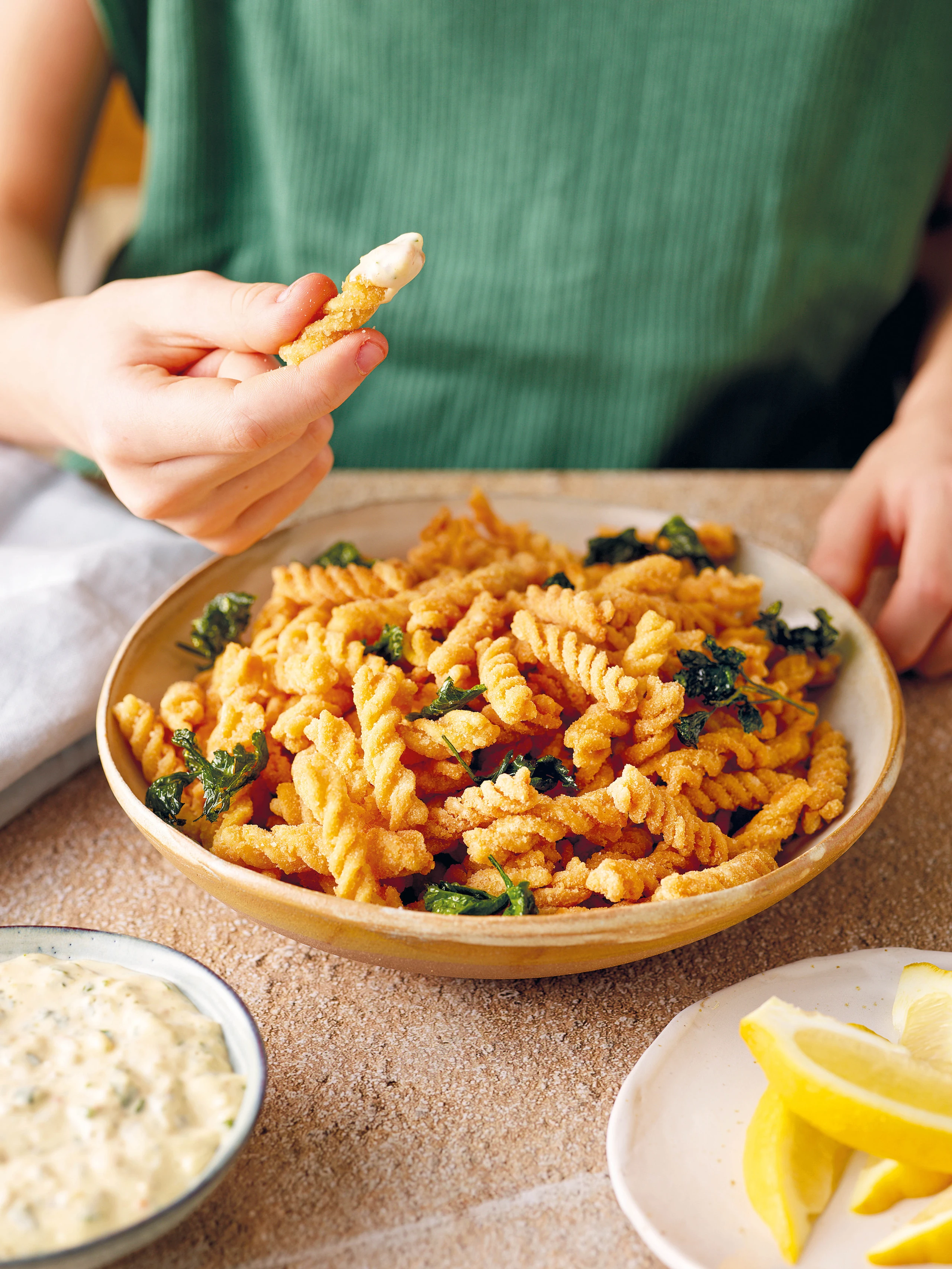 Gebackene Dralli mit Sauce Tartare