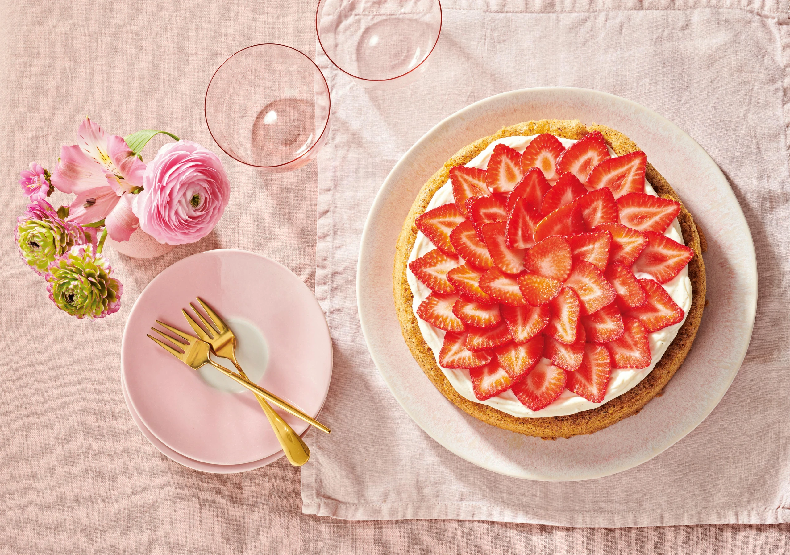 Erdbeer-Topfenkuchen