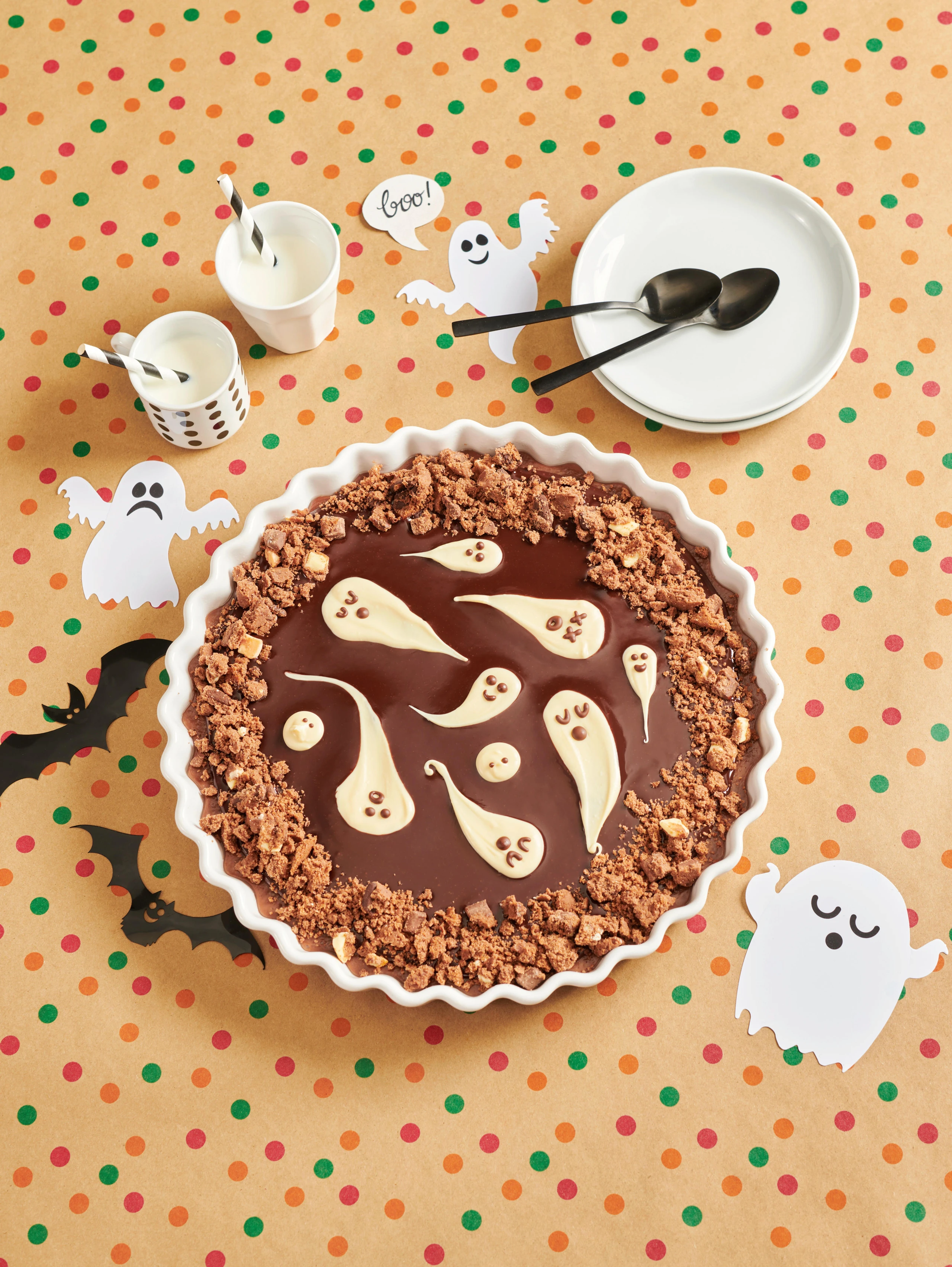 Gespenstisches Schoko-Grießkoch