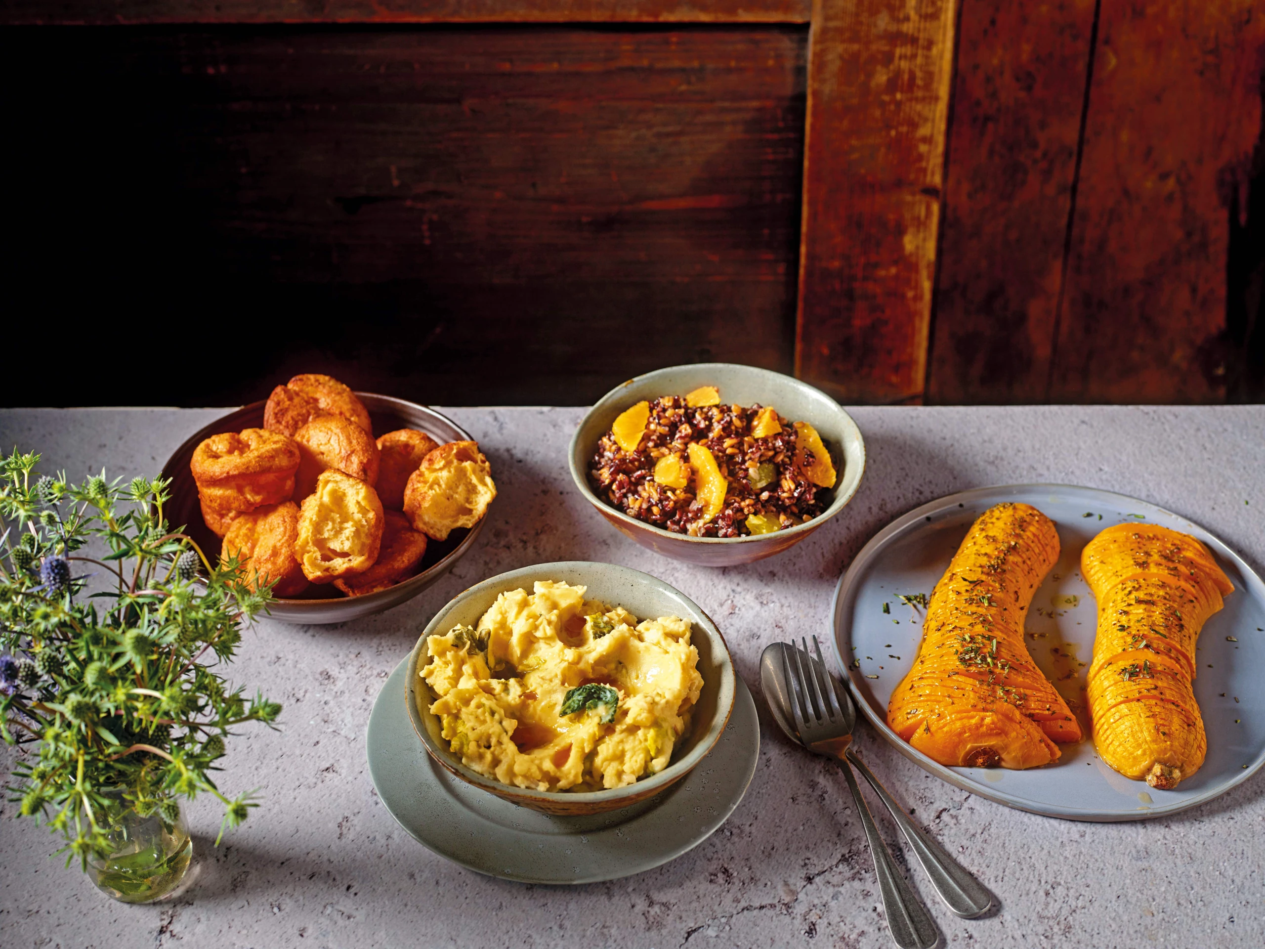 Yorkshire Puddings mit Cheddar