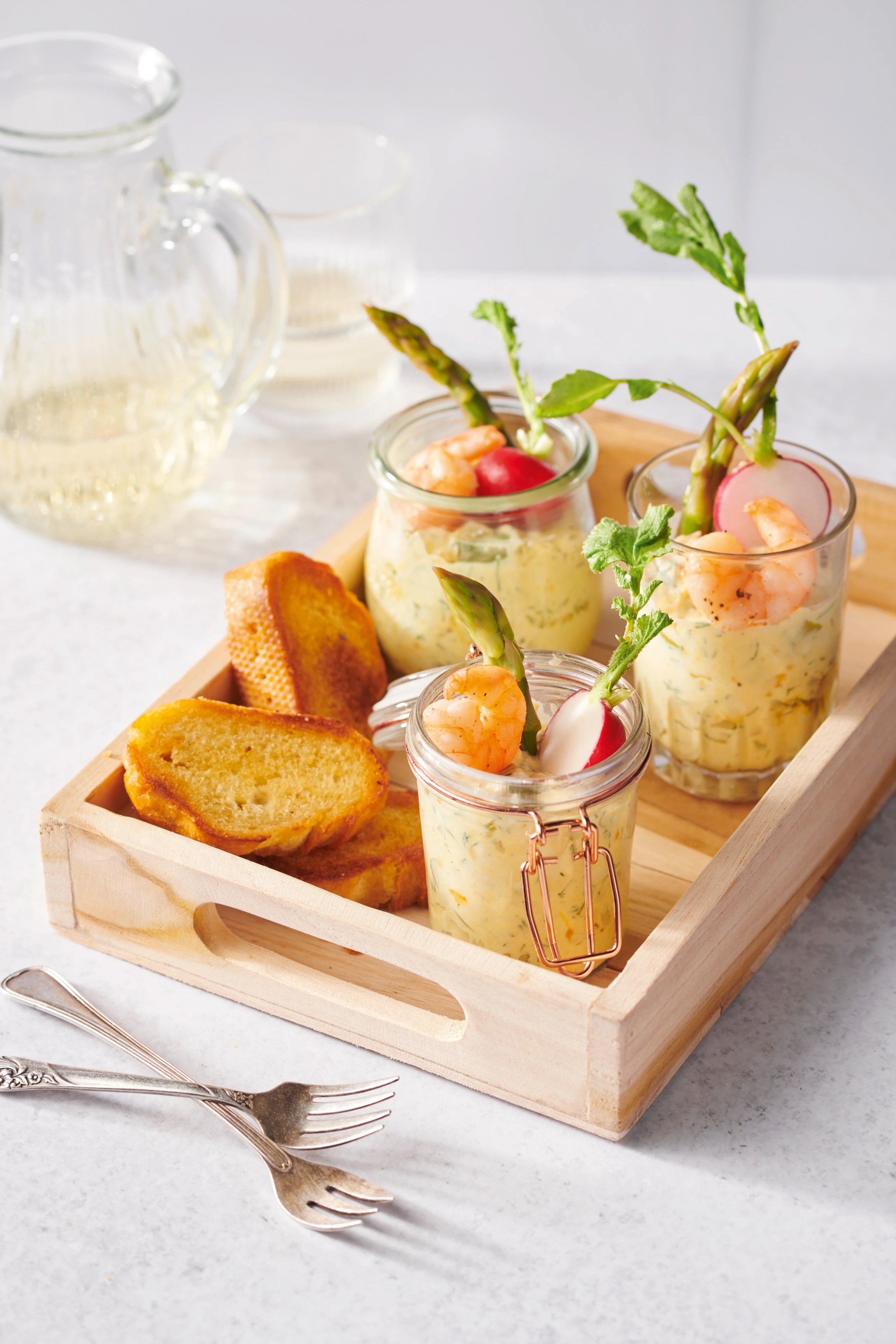 Spargel-Eiersalat im Glas