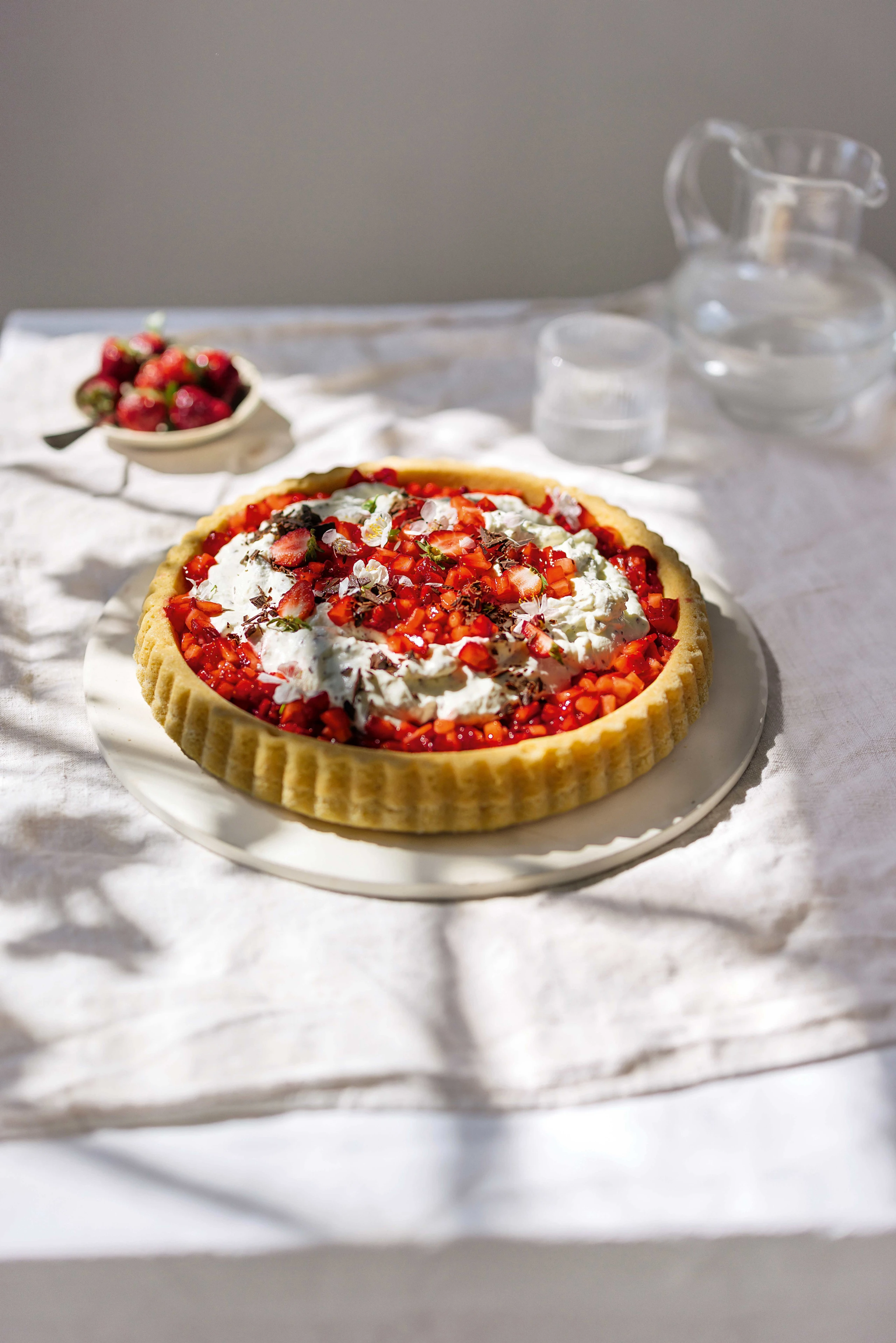 Erdbeer-Stracciatella-Tarte