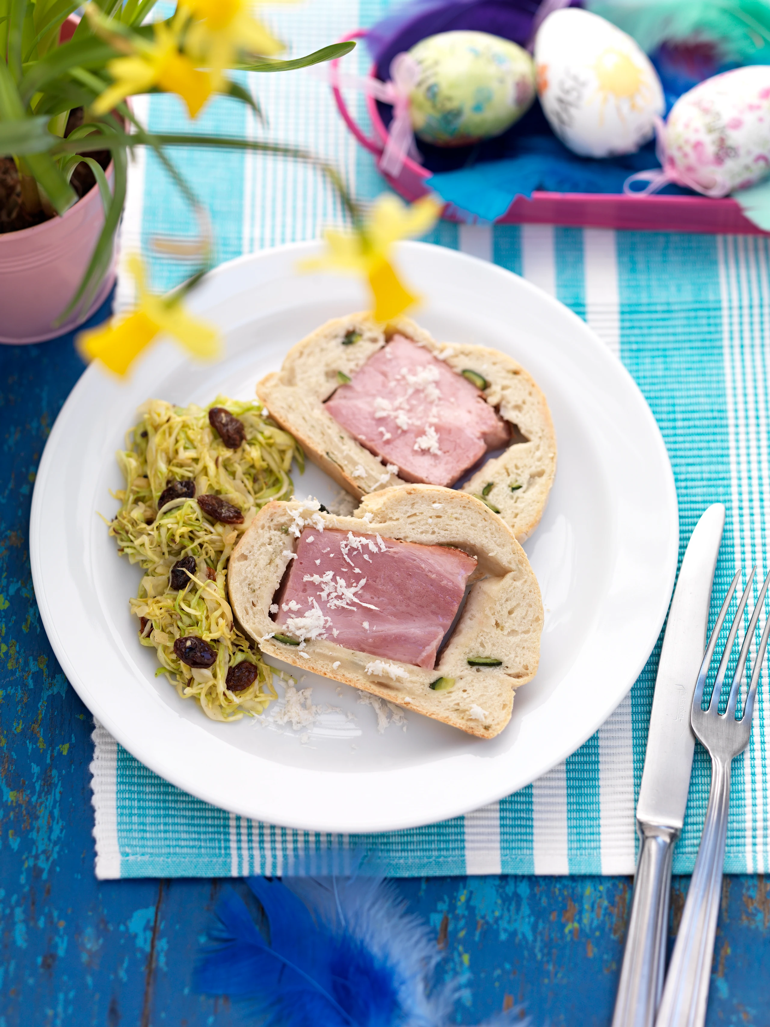 Osterschinken im Zucchini-Brotteig