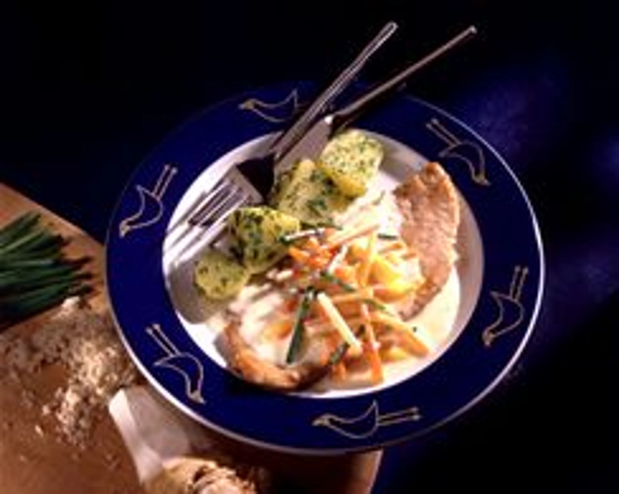 Schweinsschnitzel mit Wurzelgemüse