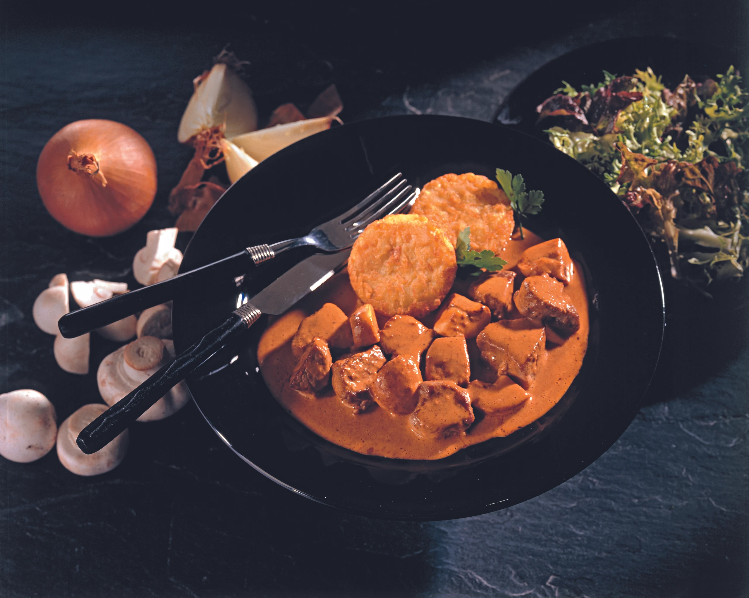 Schweinsgeschnetzeltes mit Champignons