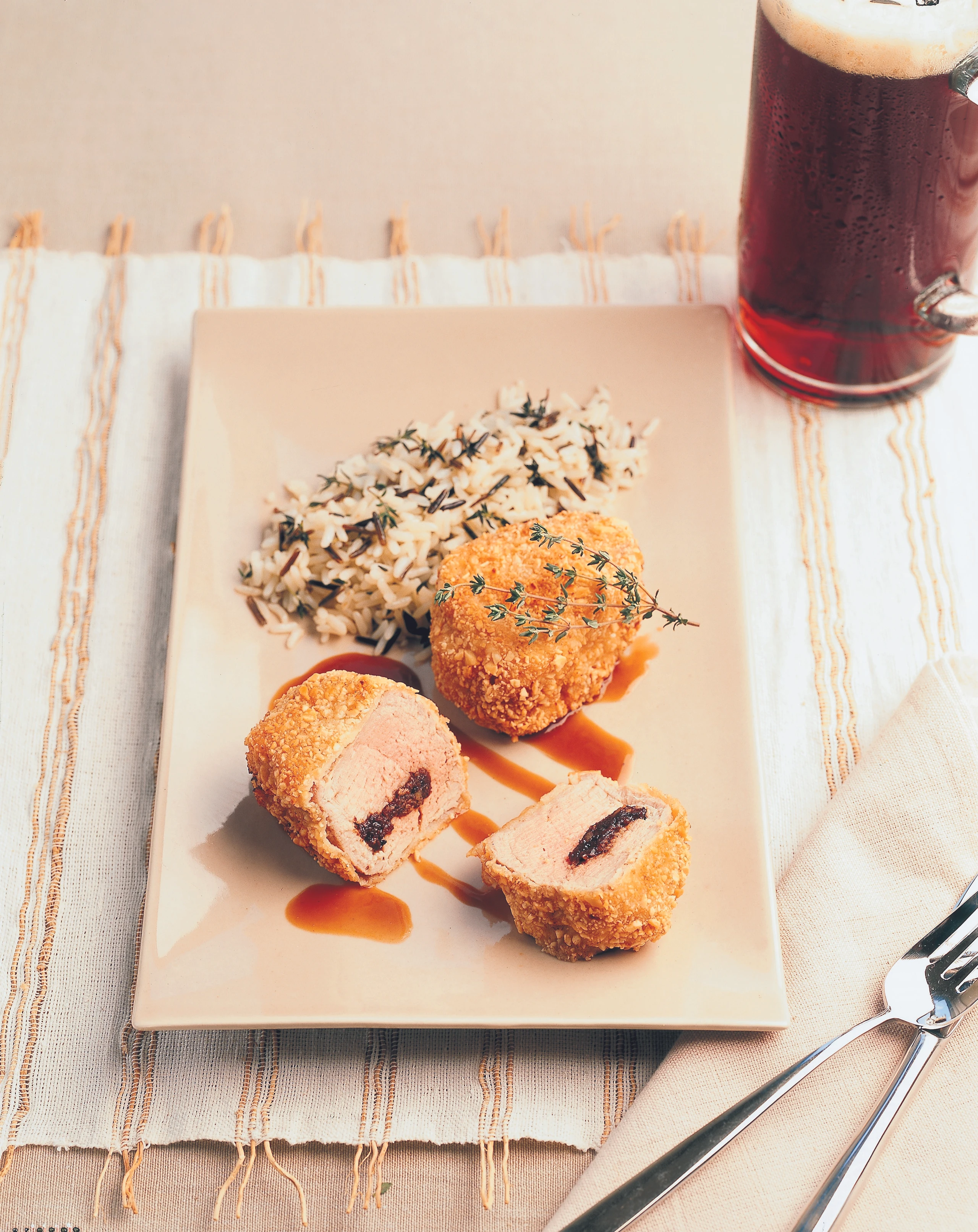 Schweinsmedaillons mit Powidl-Ingwerfülle