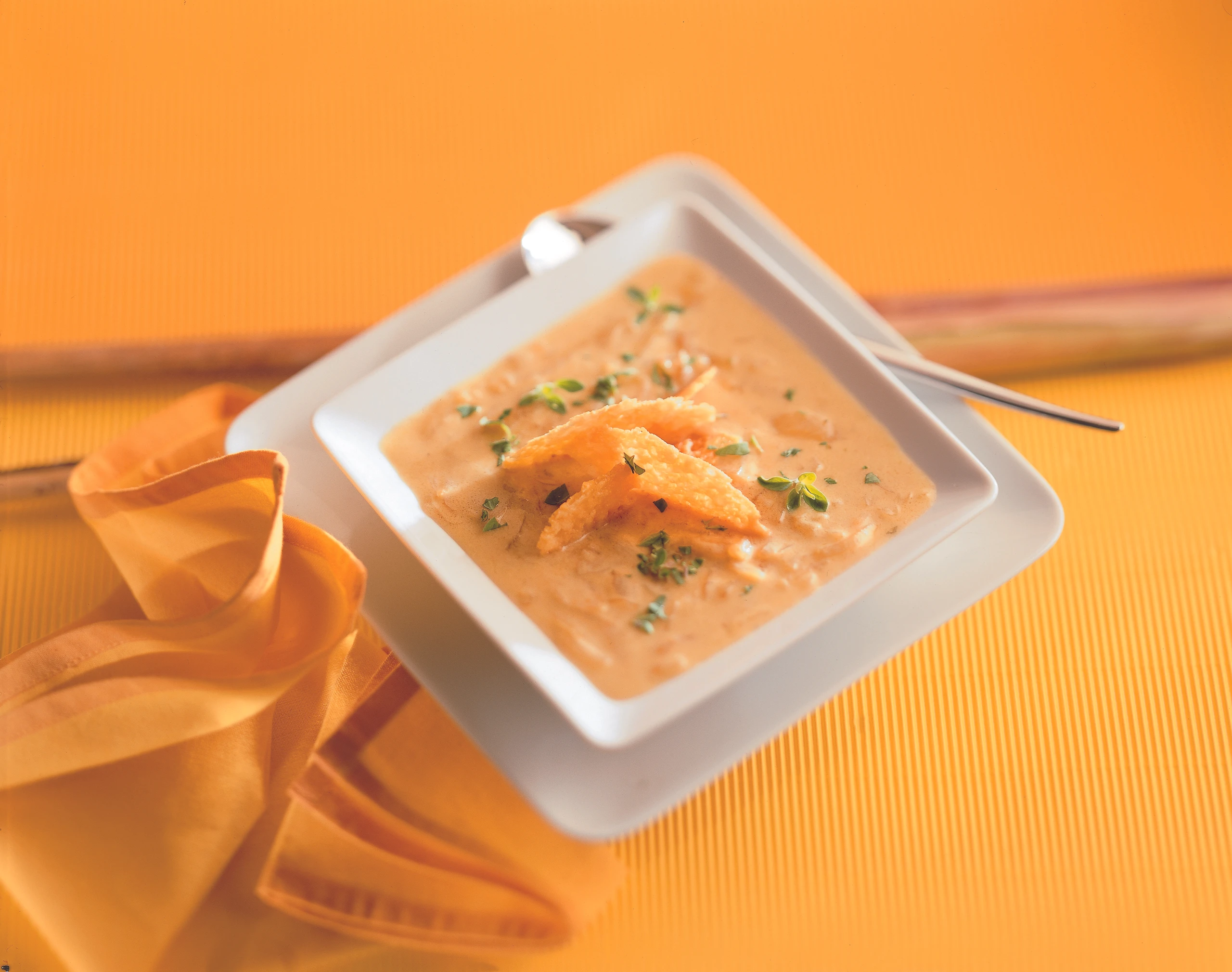 Zwiebelsuppe mit Knusper-Parmesan