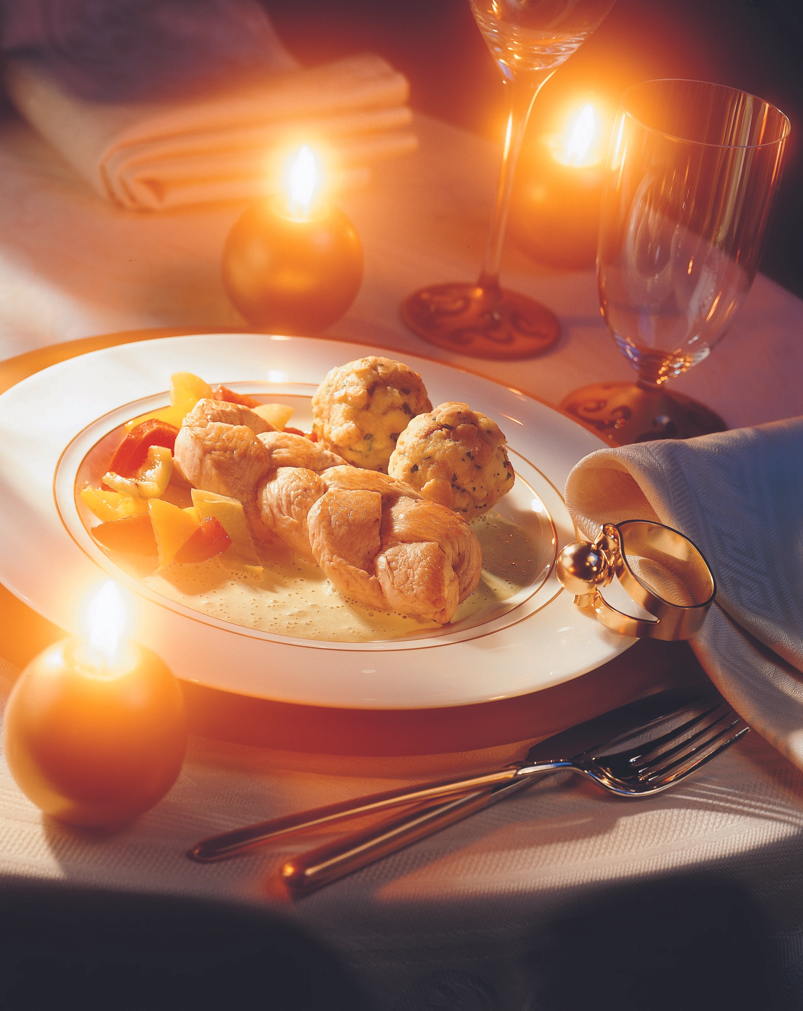 Truthahnzopf mit Semmelknödel