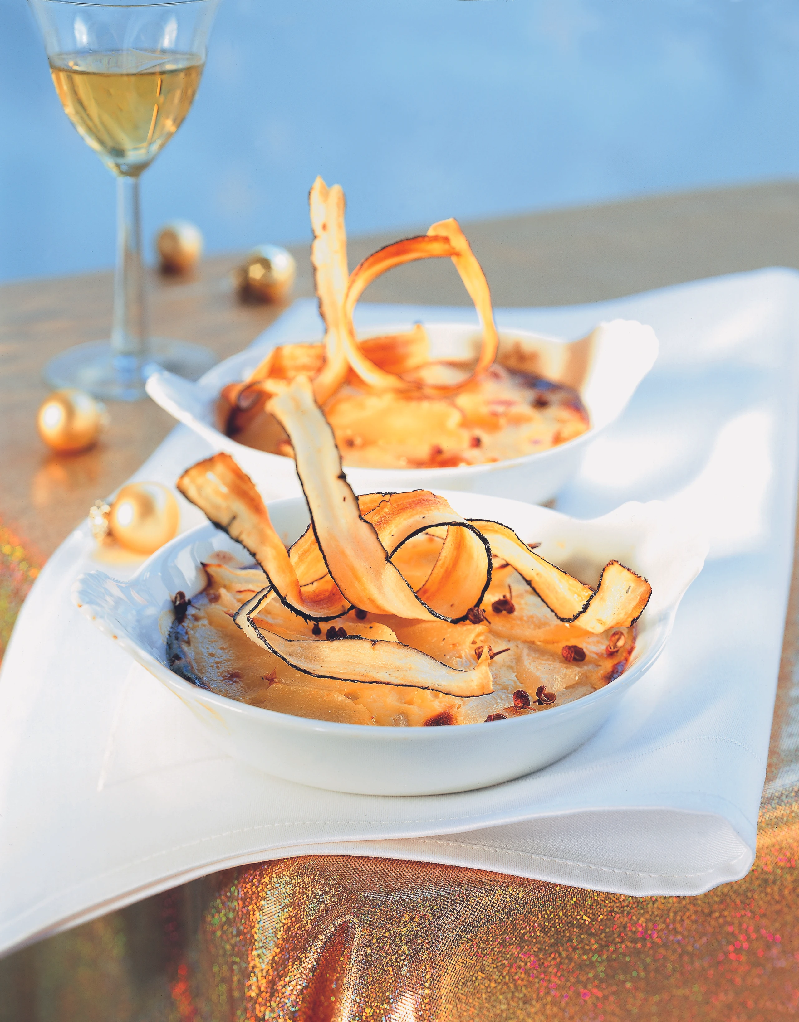 Schwarzwurzel-Gratin mit Zitronengras und Szechuanpfeffer