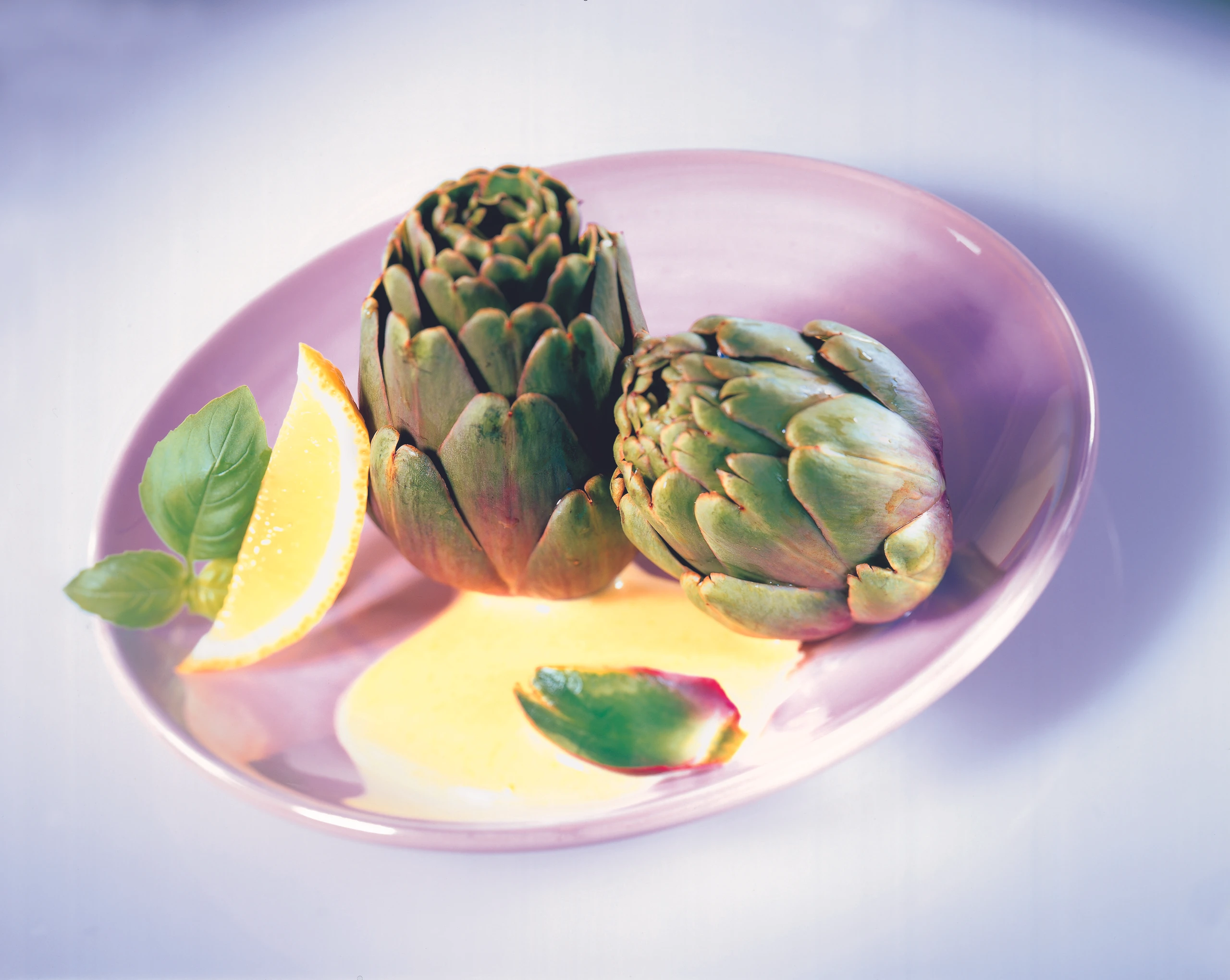 Artischocken mit Zitronen-Kartoffelschaum