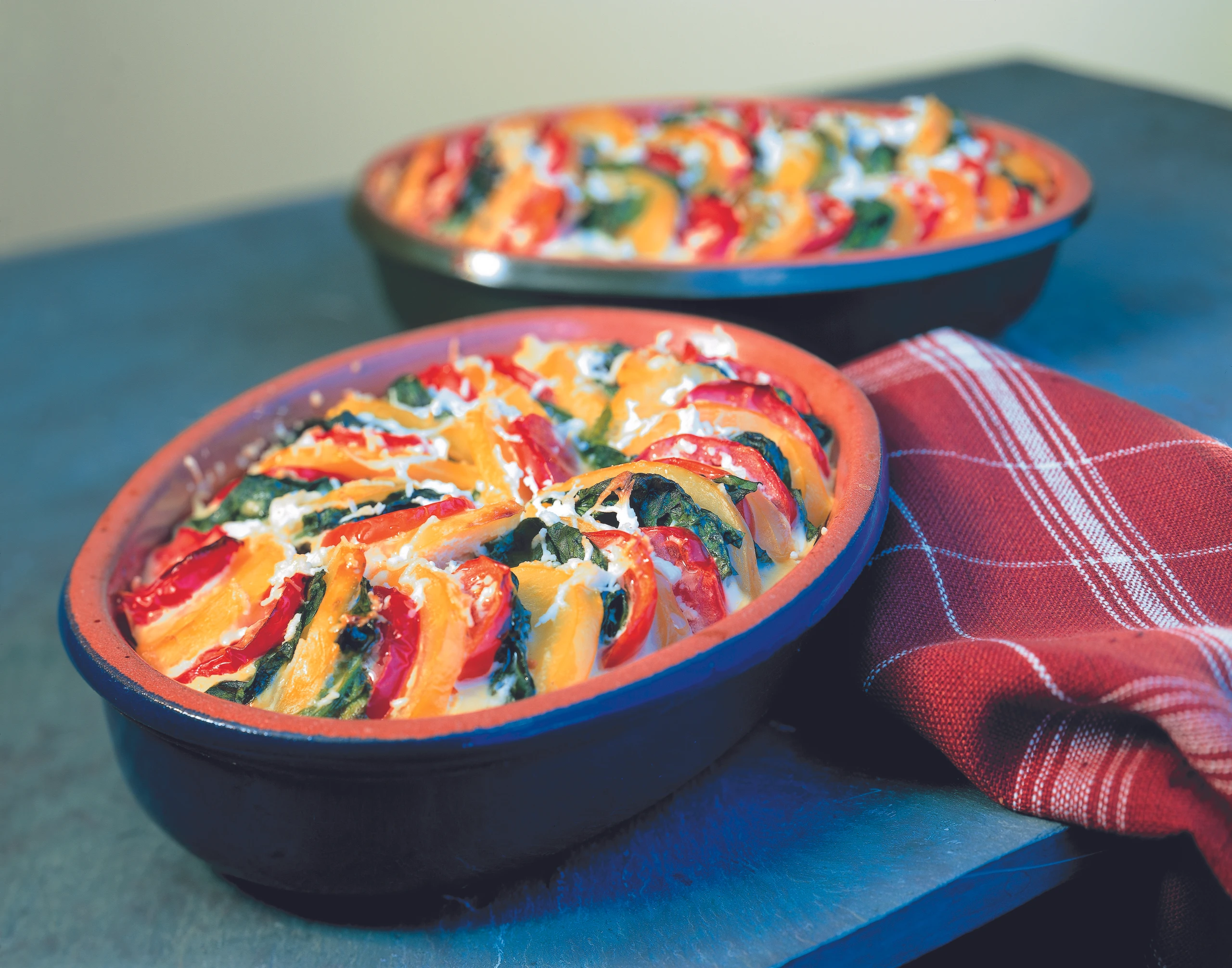 Griechisches Spinatgratin