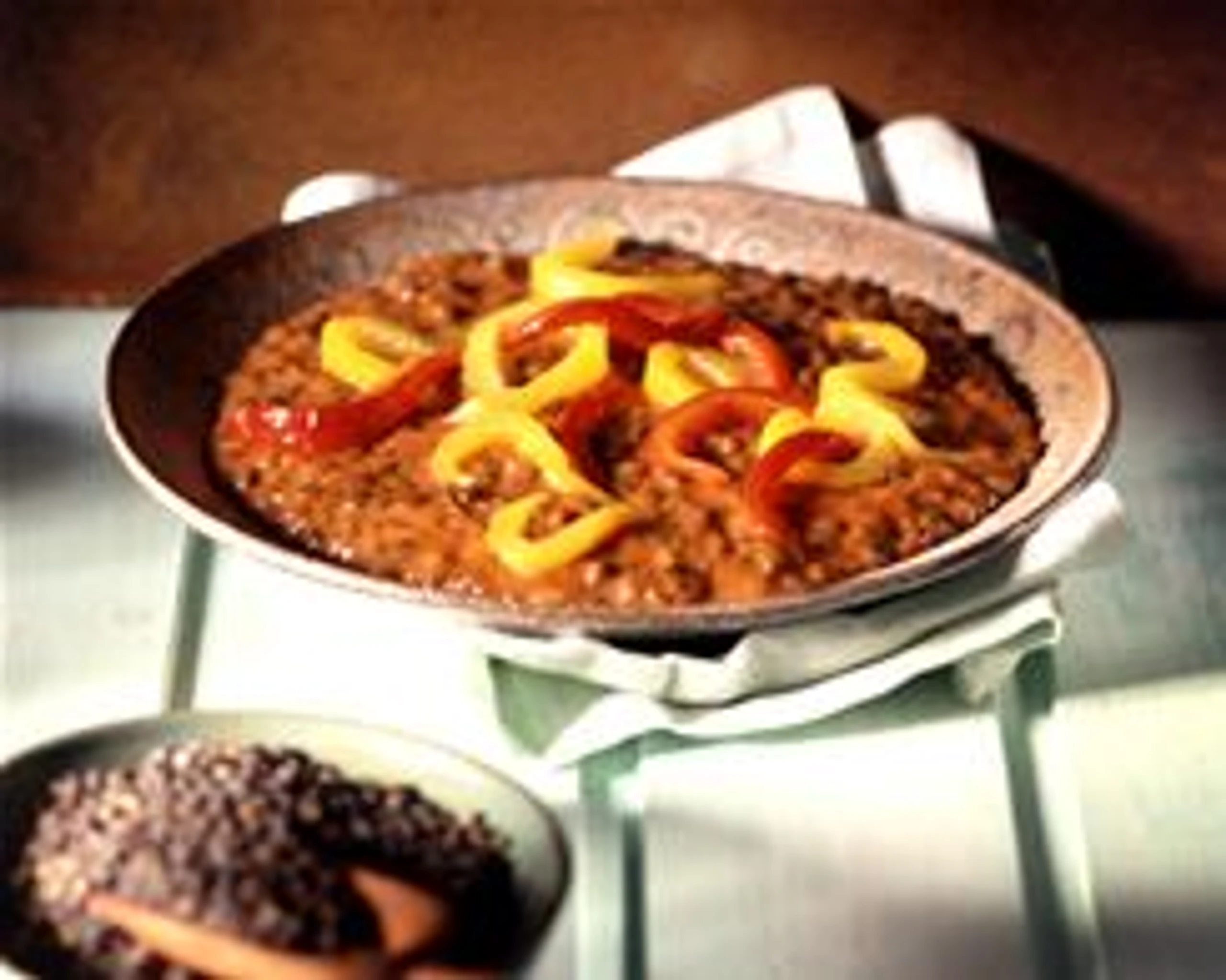 Kreolischer Linsen-Eintopf mit Paprika