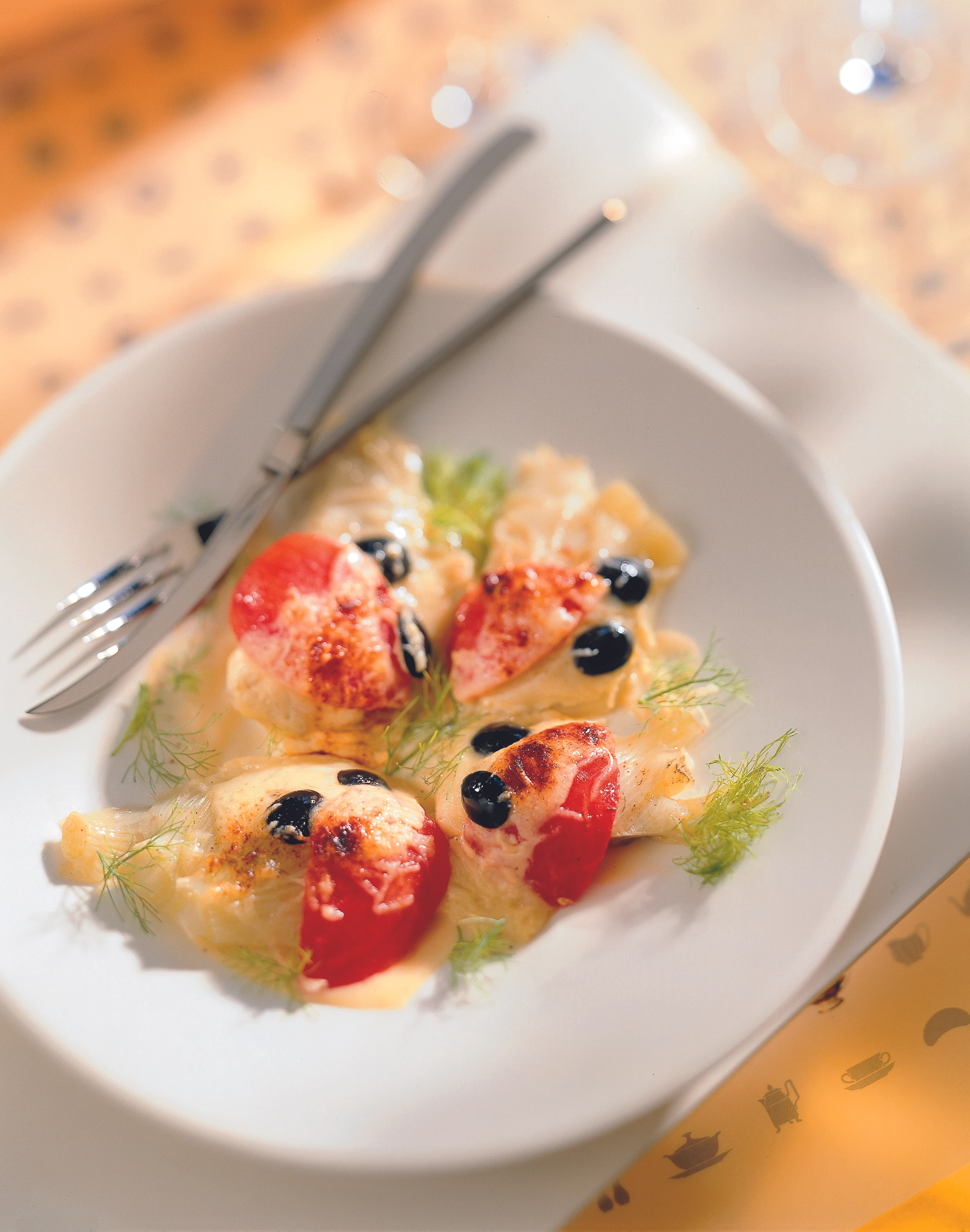 Überbackenes Fenchel-Paradeisergemüse mit Oliven