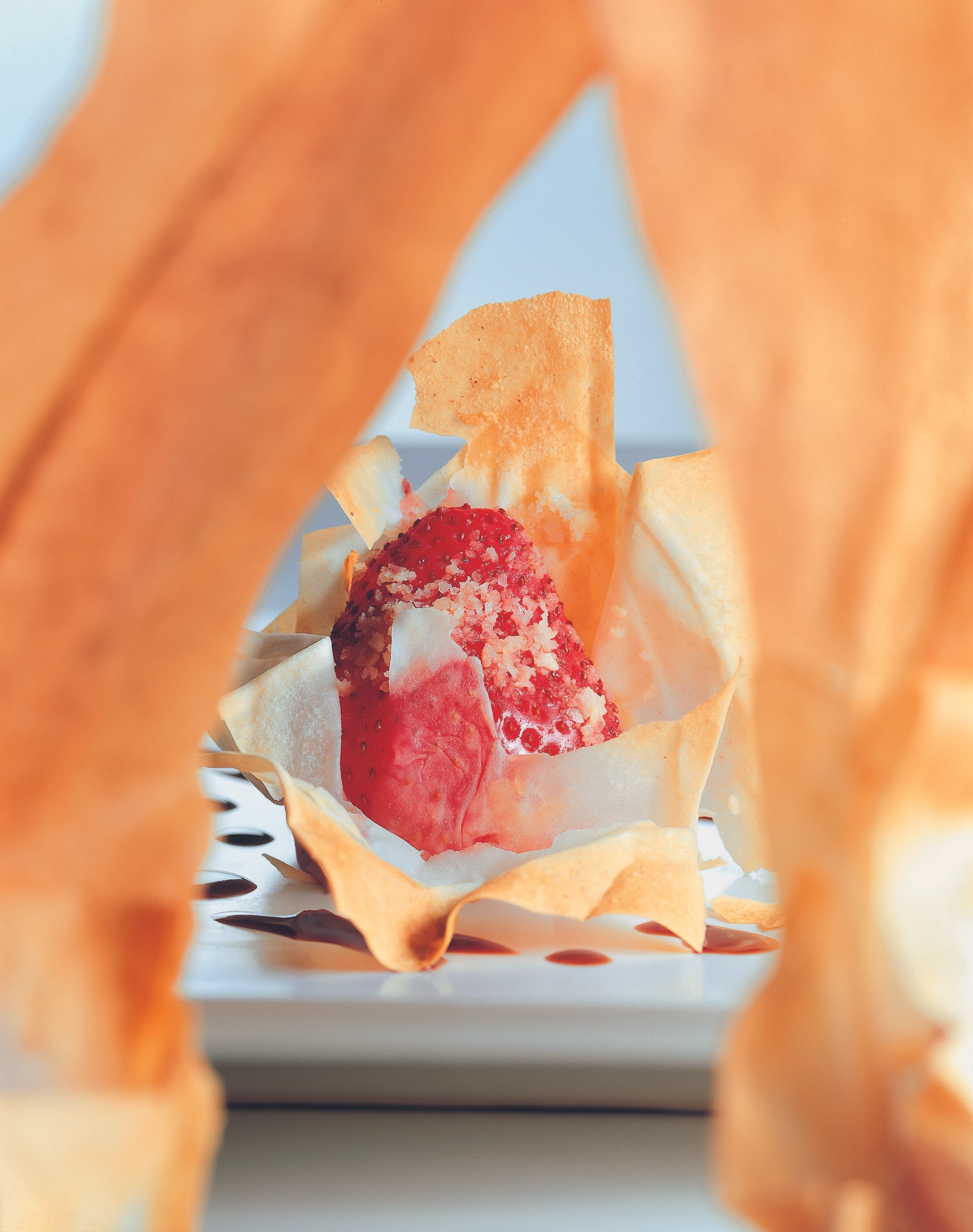 Erdbeeren im Strudelsäckchen