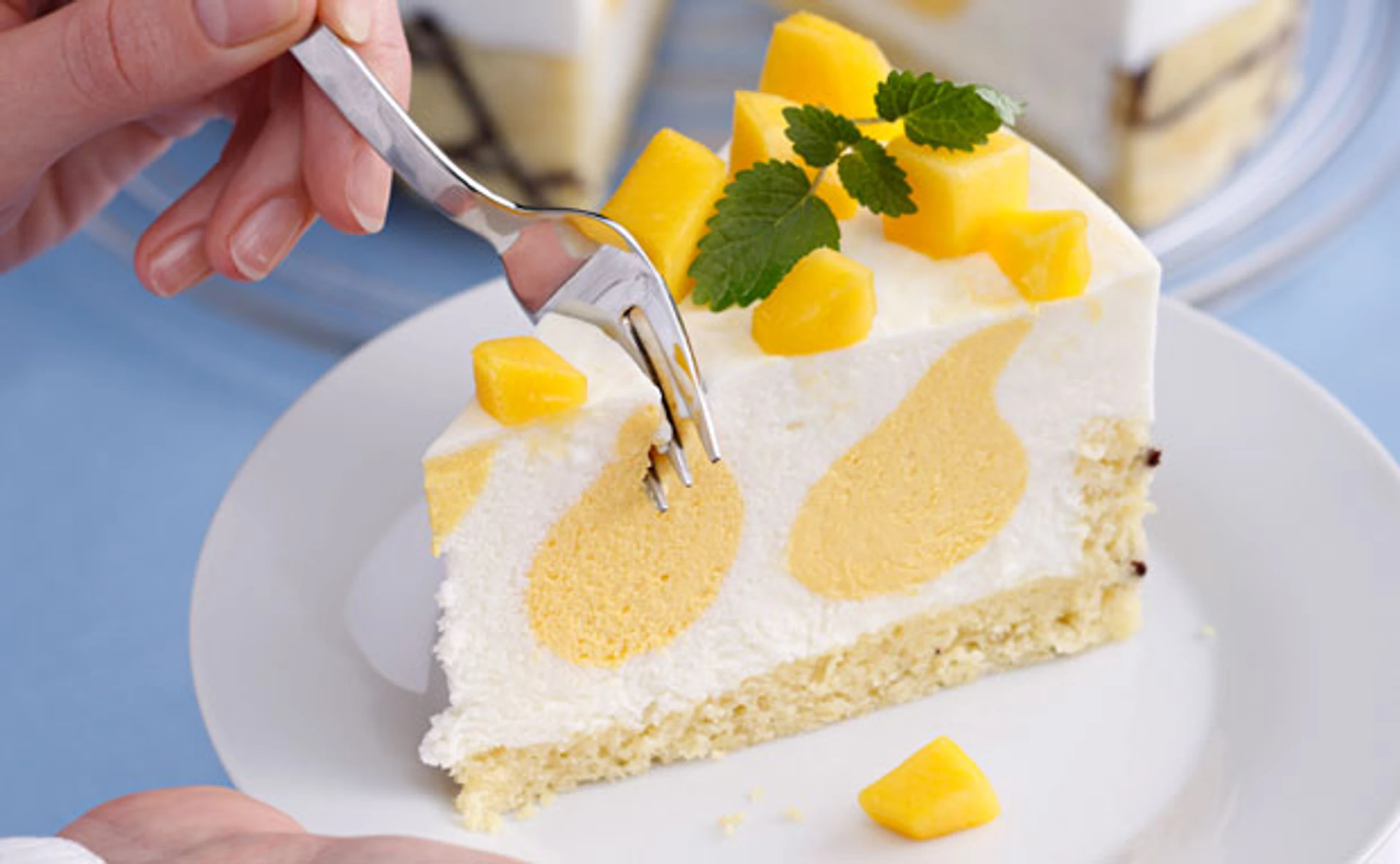 Buttermilch-Mango-Torte