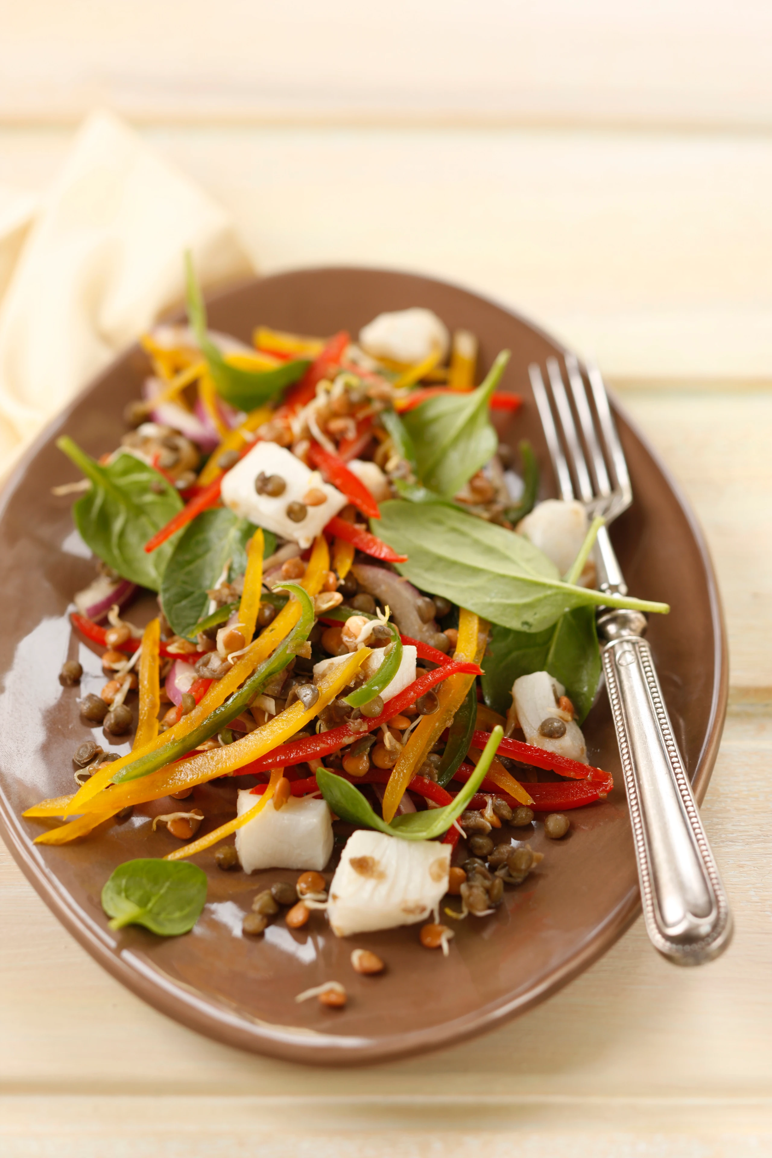 Linsensalat mit Ceviche