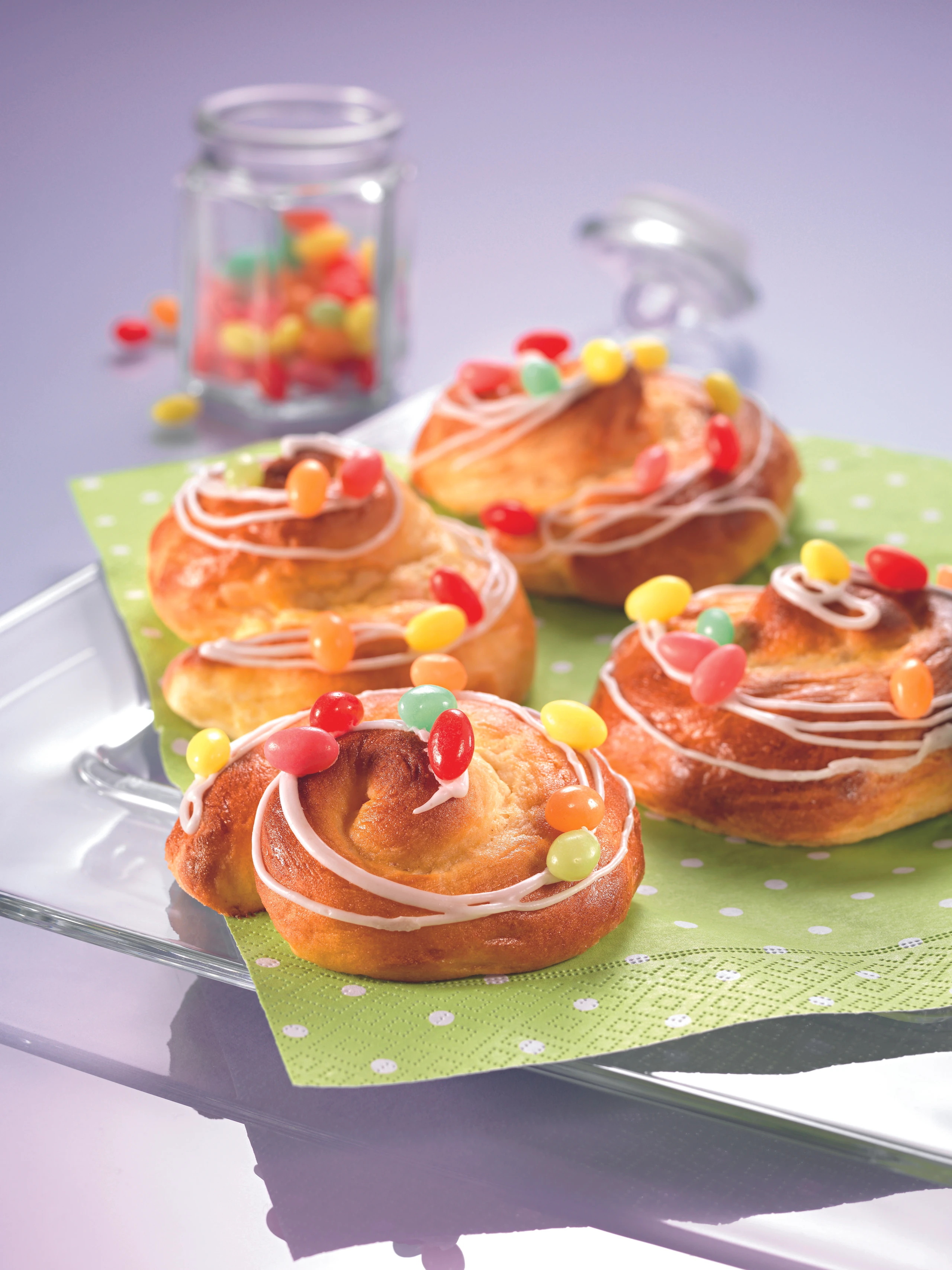 Topfen-Schnecken mit Zuckerglasur