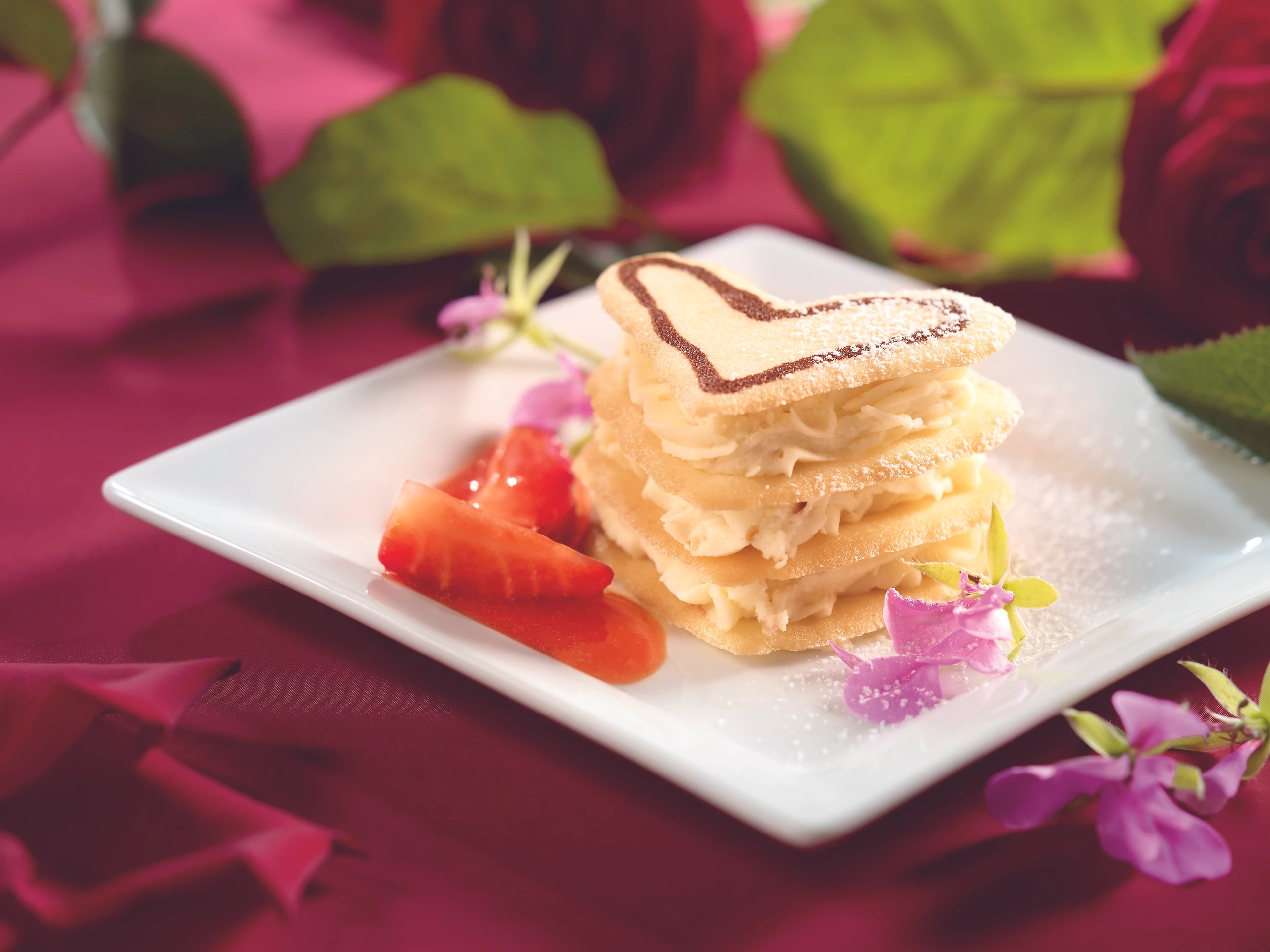 Hippenherzen mit Sesam-Mousse