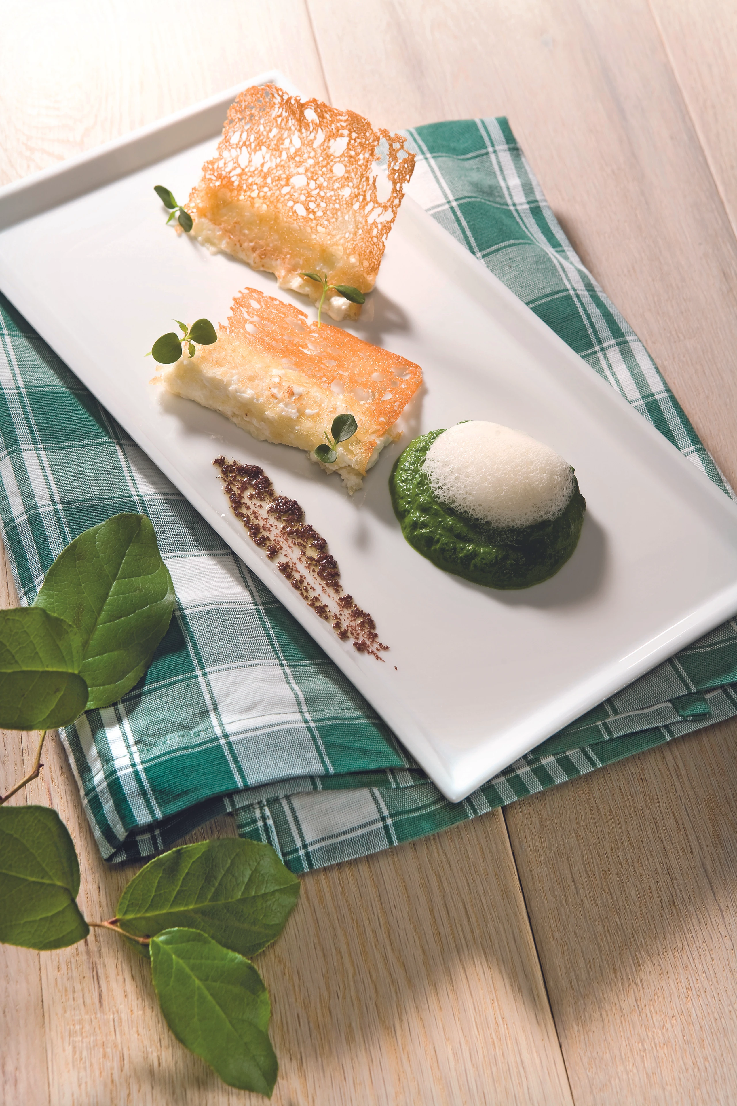 Kressespinat mit Frischkäse