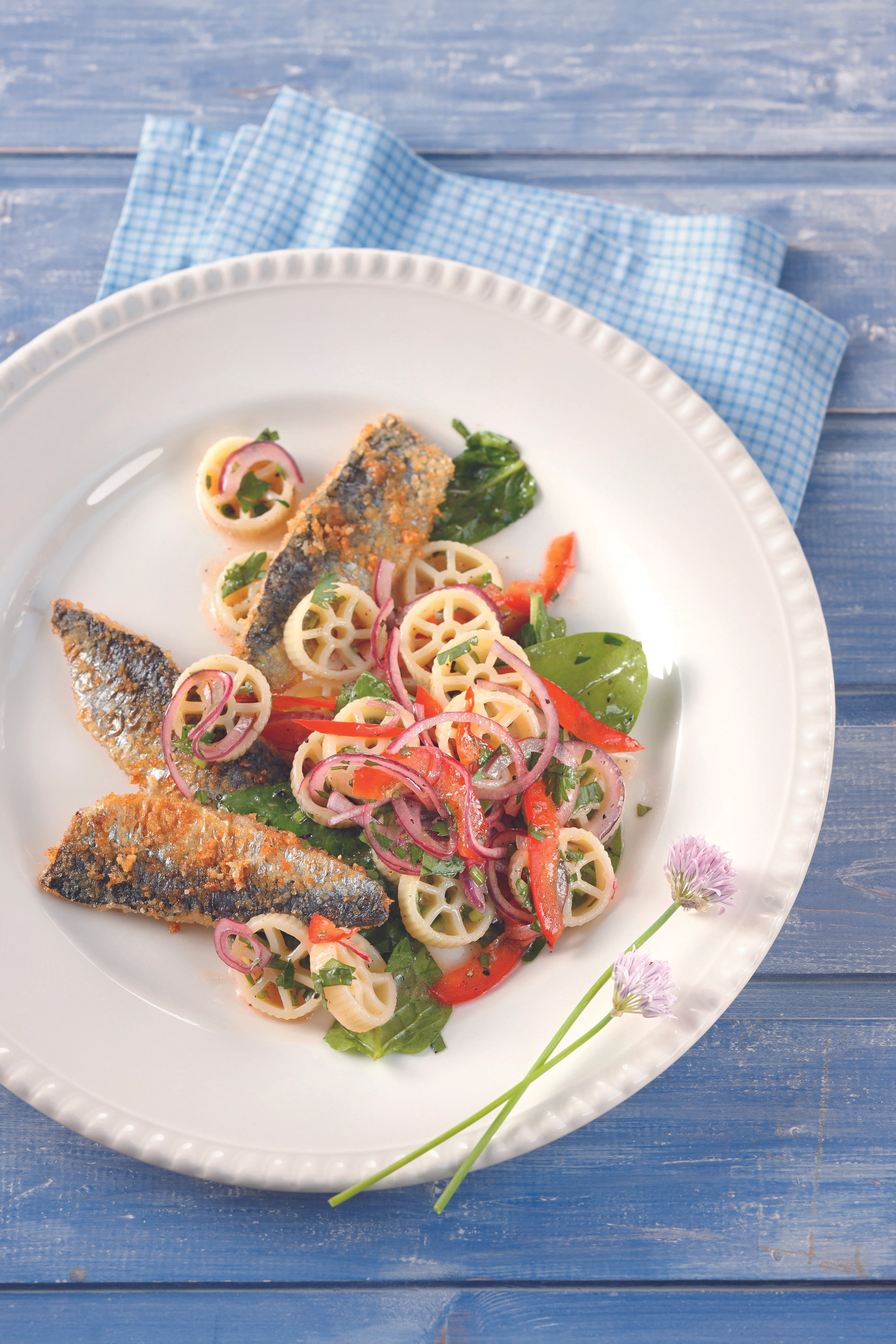 Nudelsalat mit Sardinen