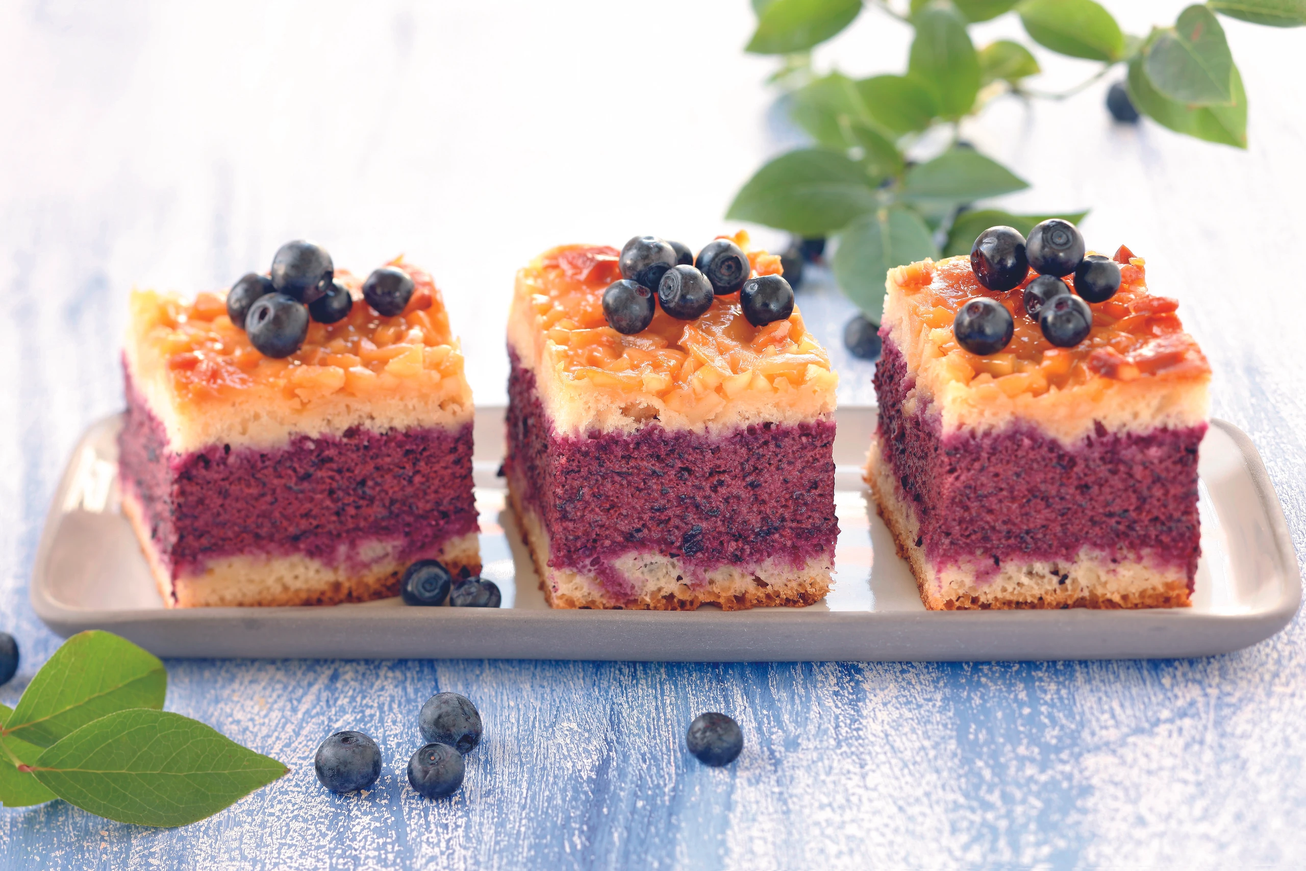 Heidelbeer-Bienenstich