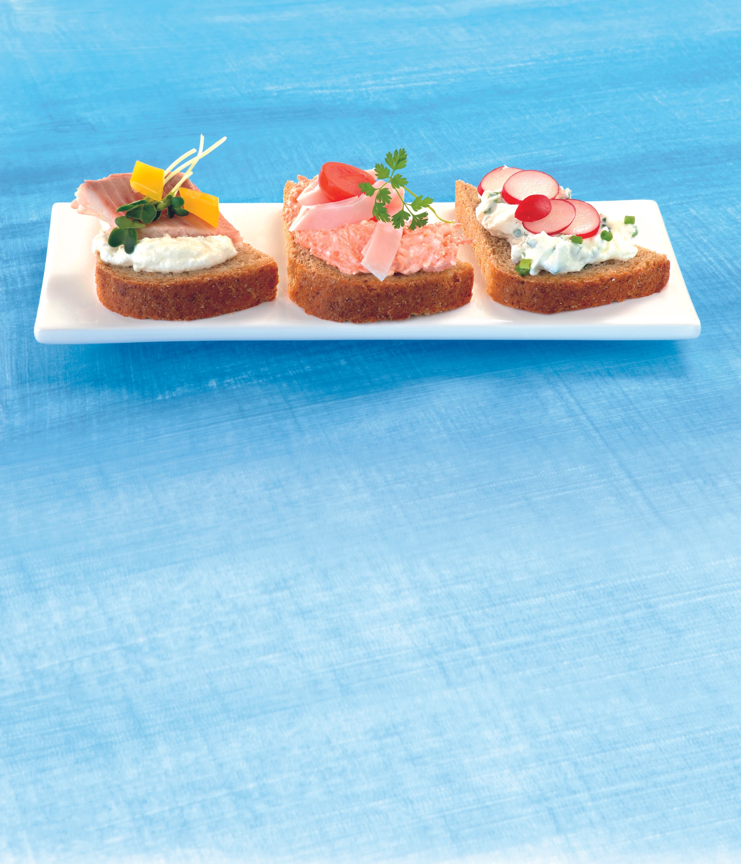 Leichtes Brötchen mit Putenschinken