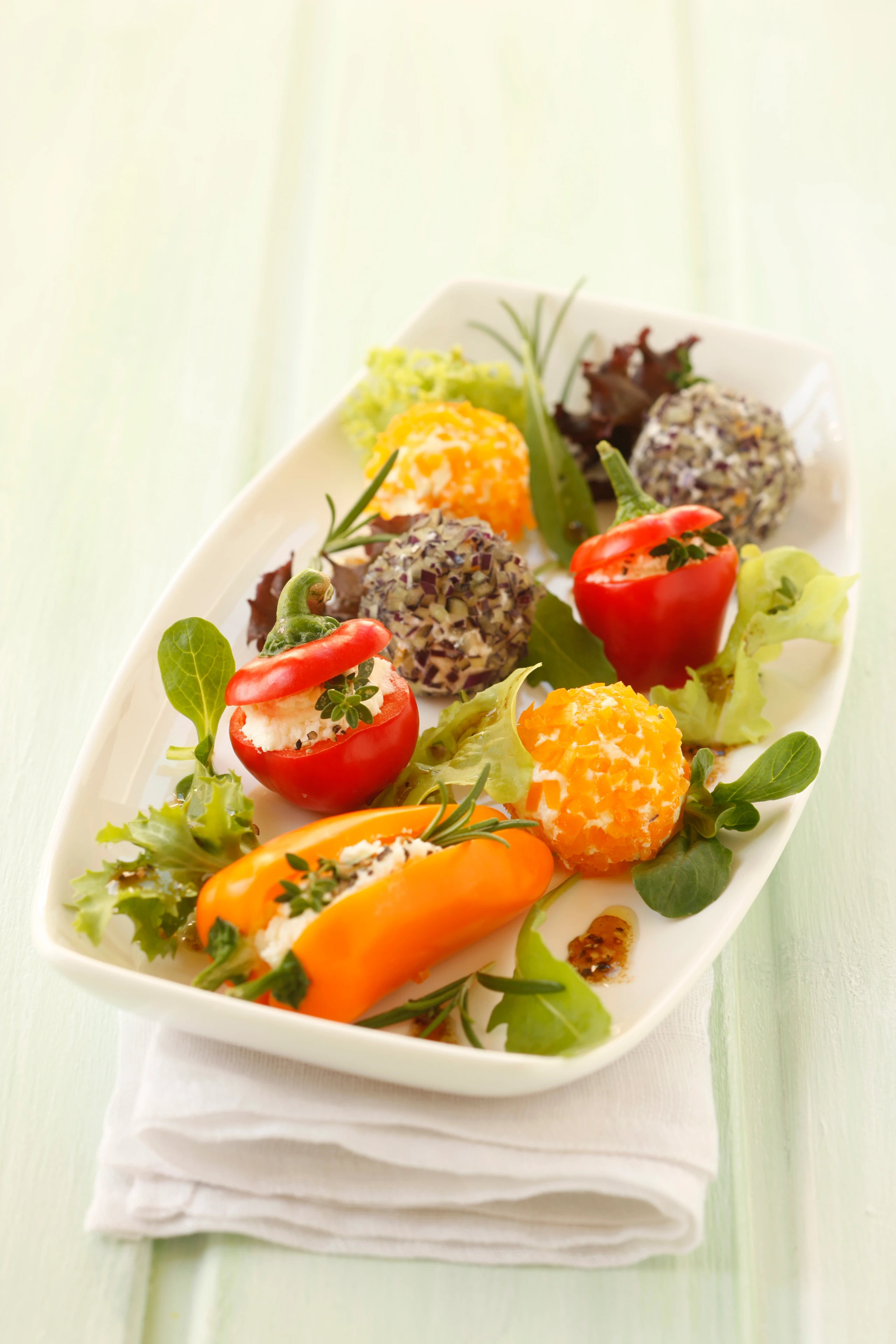 Käse-Paprika-Pralinen