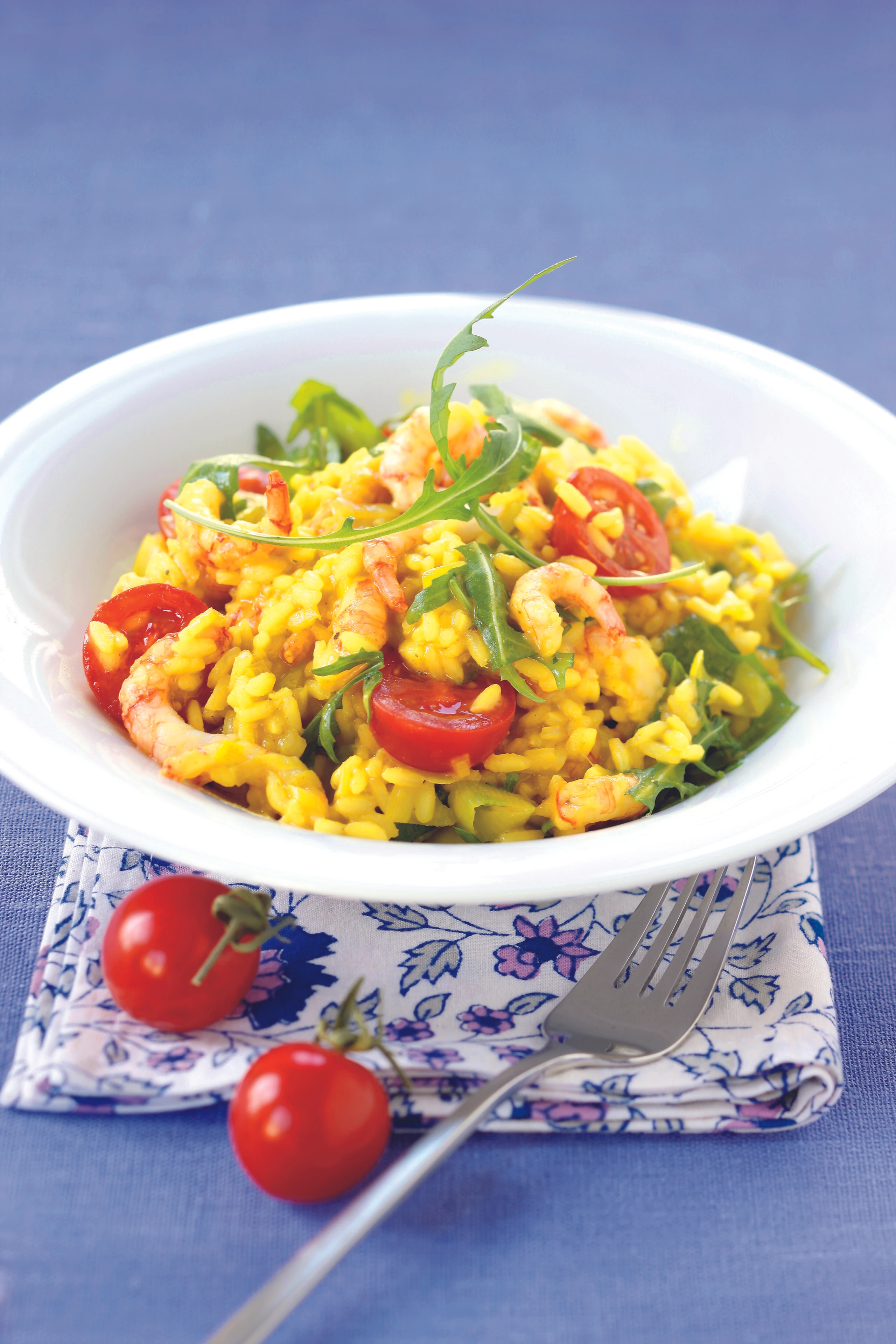Curry Risotto mit Shrimps