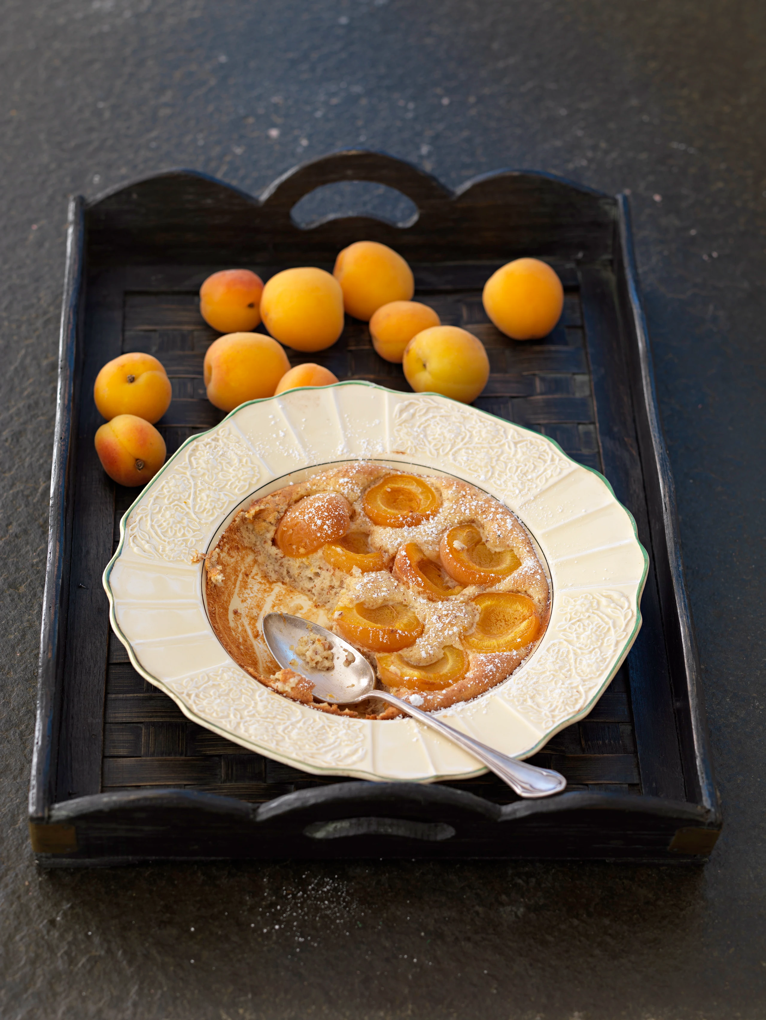 Marillenauflauf im Teller