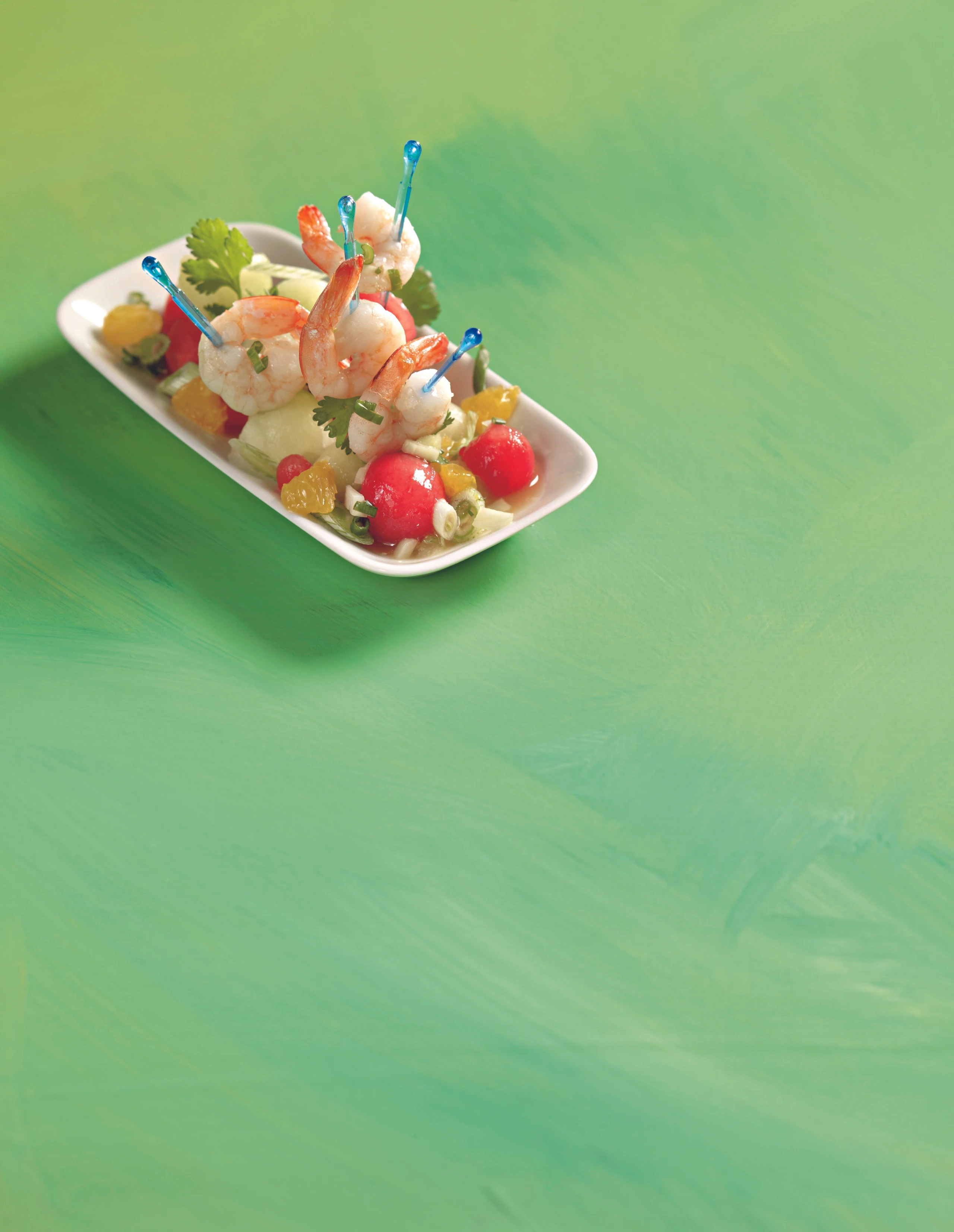 Melonen-Cocktail mit Garnelen